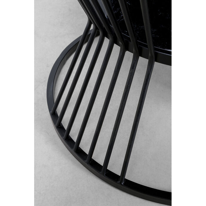 A set of roma marble coffee tables with black