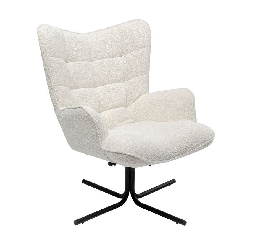 Oscar -Rotary -Sessel der Boucle -Creme