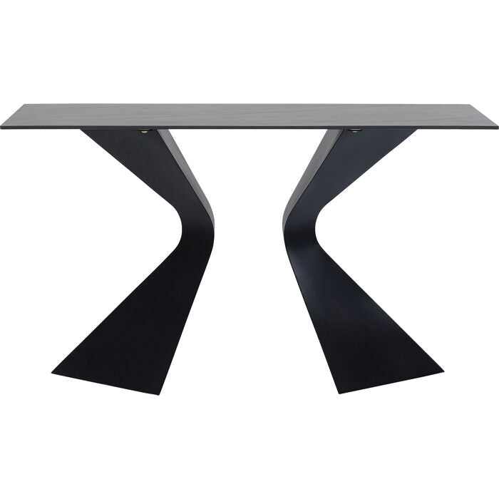 Gloria black ceramics console