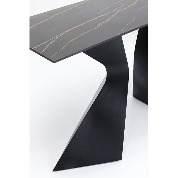 Gloria black ceramics console