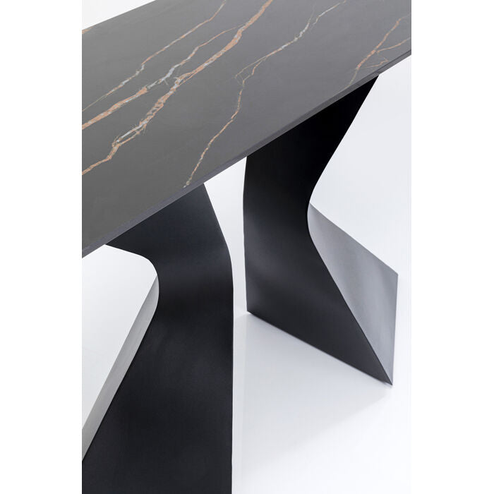 Gloria black ceramics console