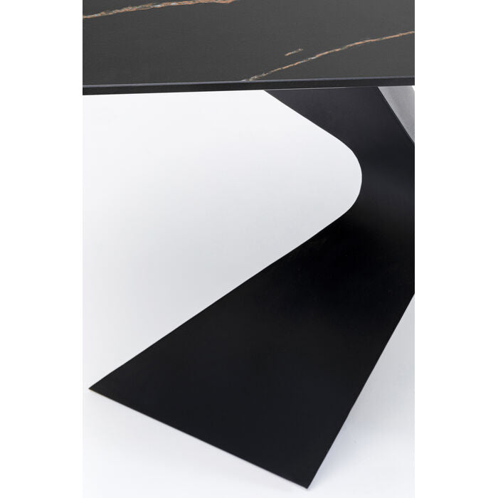 Gloria black ceramics console