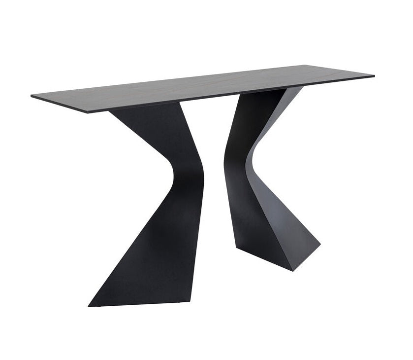 Gloria black ceramics console