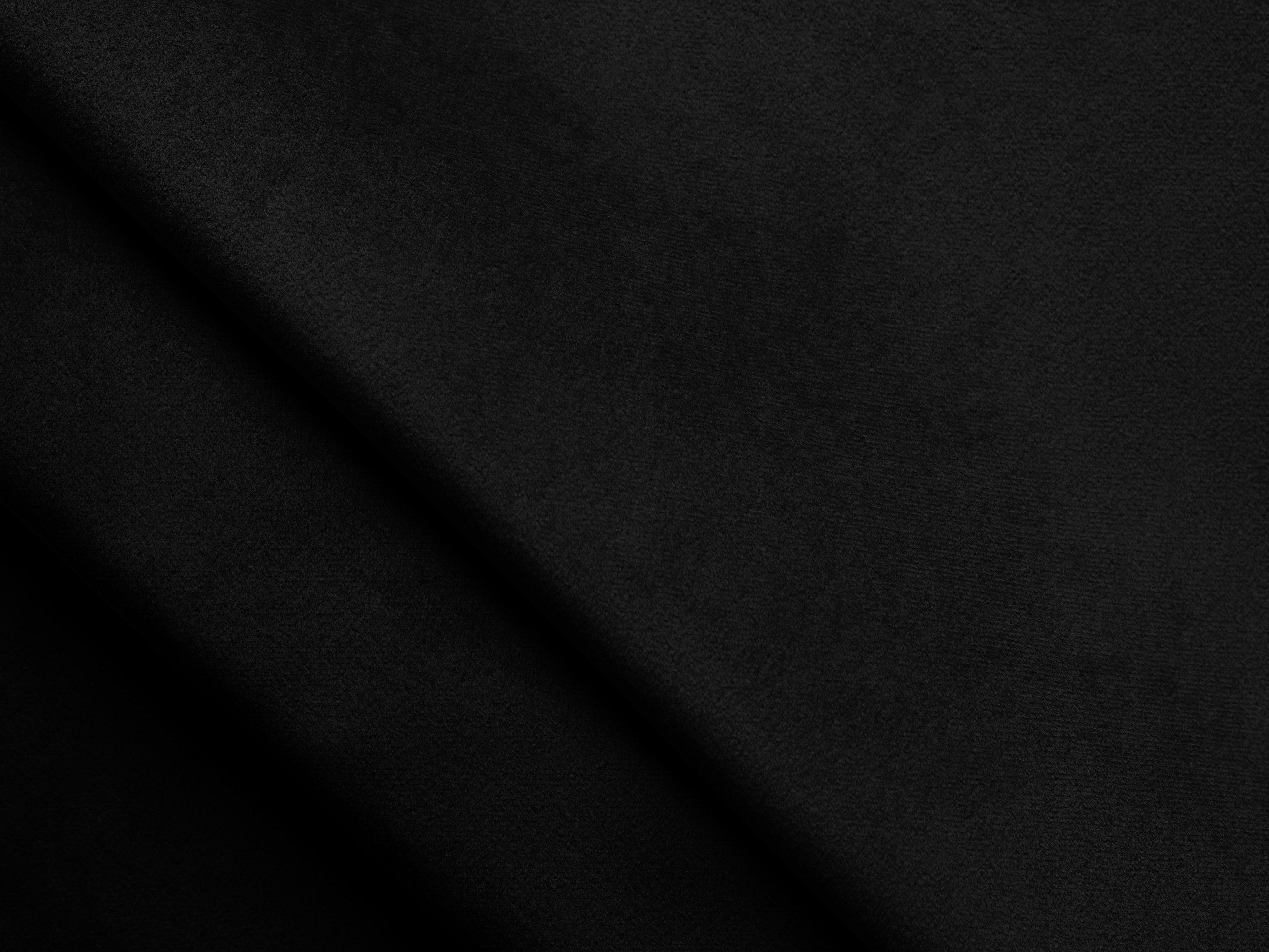 Samt-Ecksofa rechts mit Schlaffunktion KONA schwarz