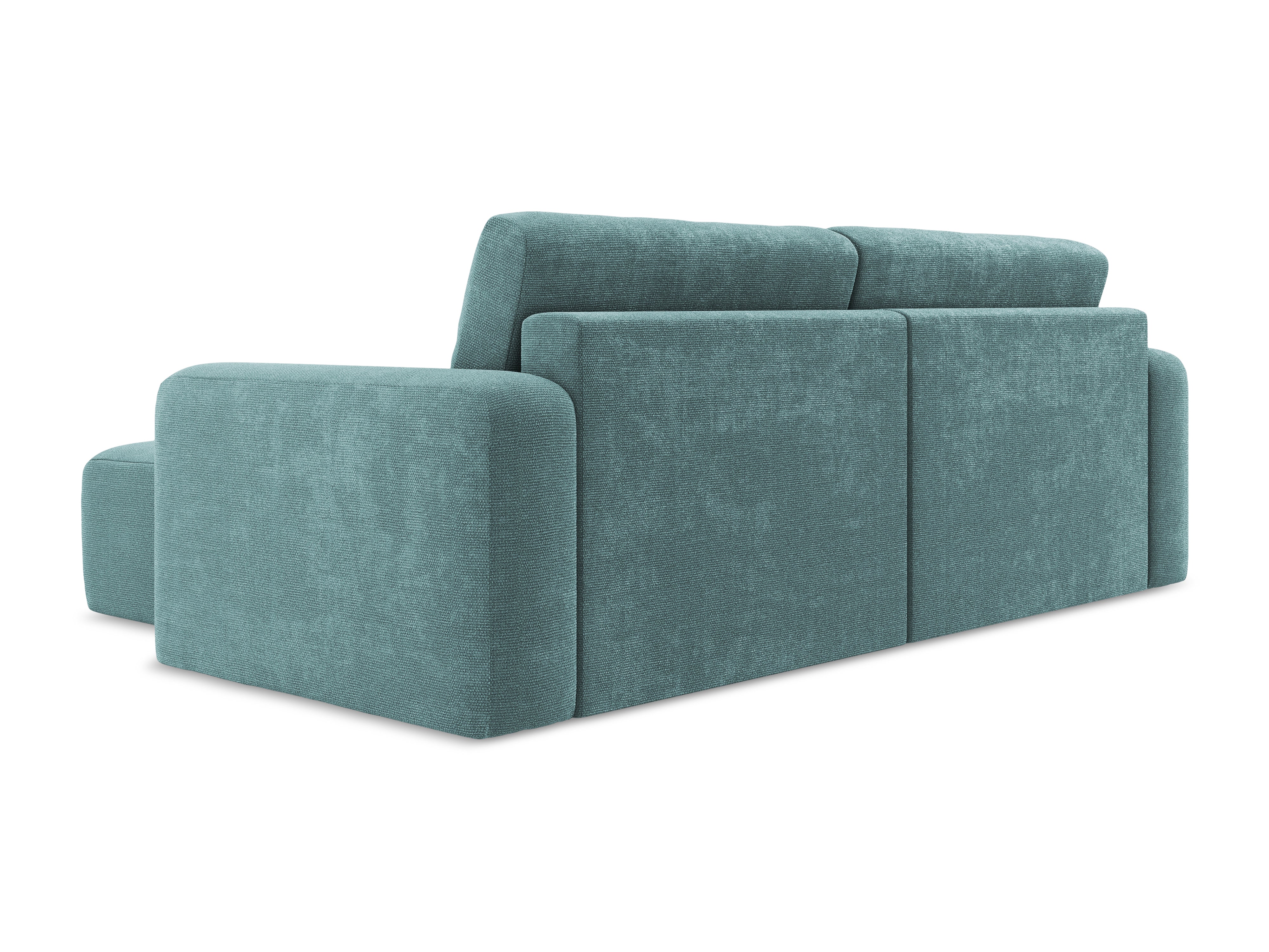 Right-facing corner sofa bed KONA denim blue chenille