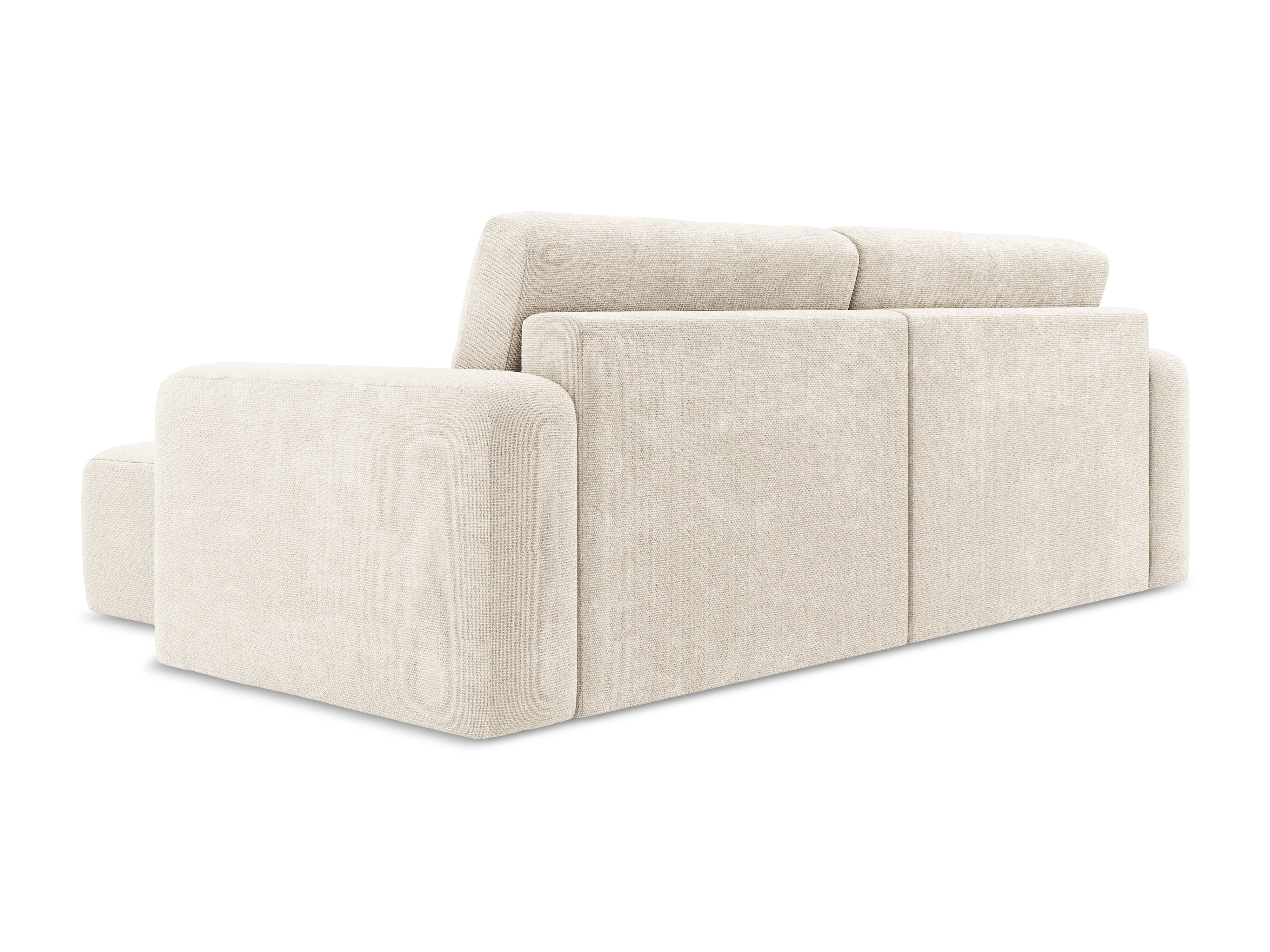 Right-hand corner sofa bed KONA light beige chenille