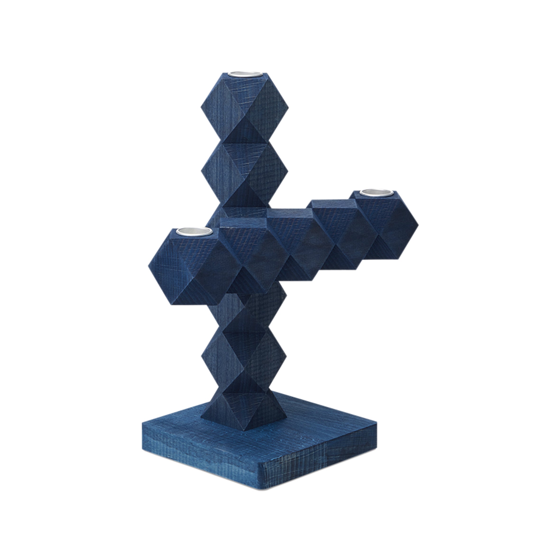 CLEAN CUT Candle Holder Blue