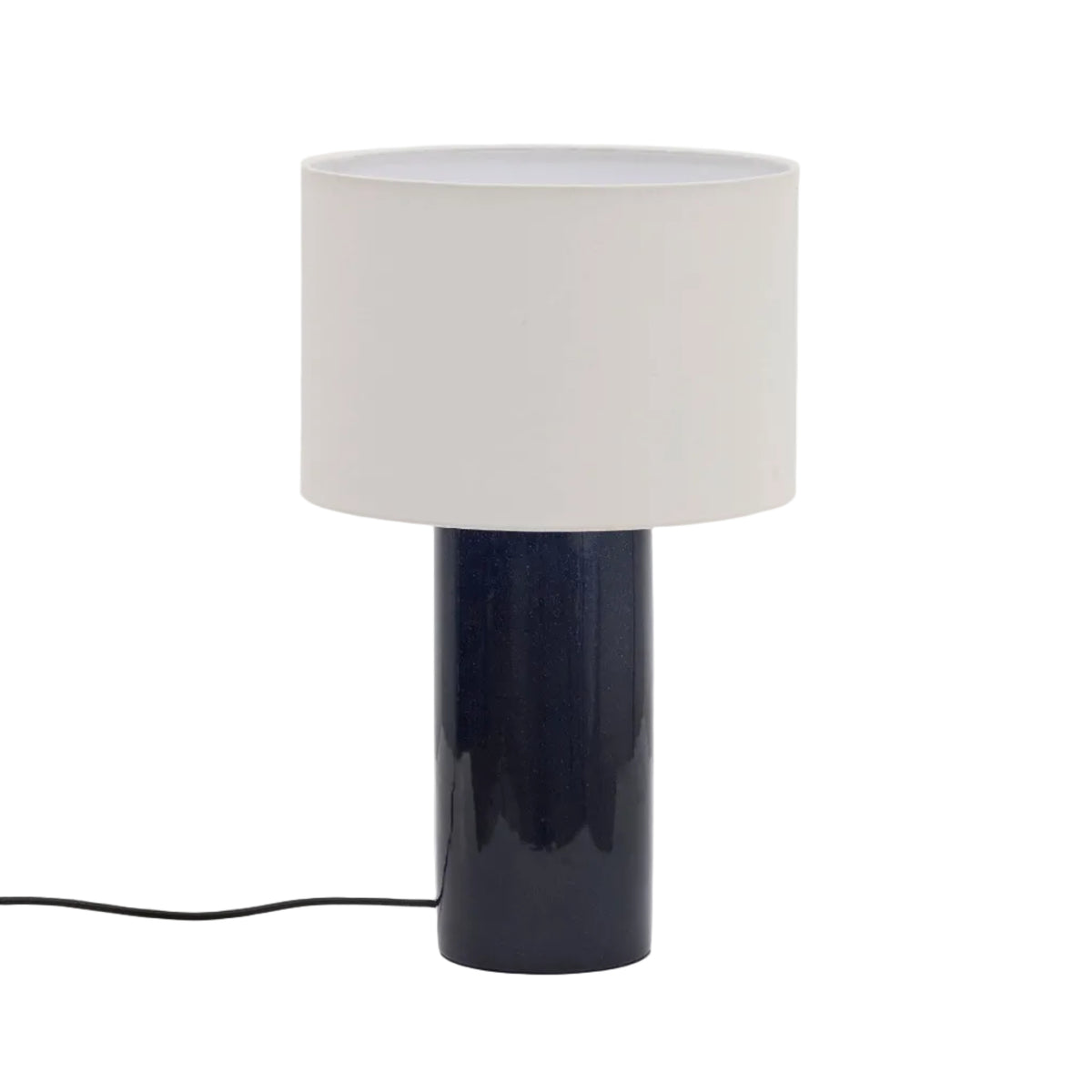 Lampa stołowa TONERIC niebieski ceramika z bawełnianym abażurem – Kave Home