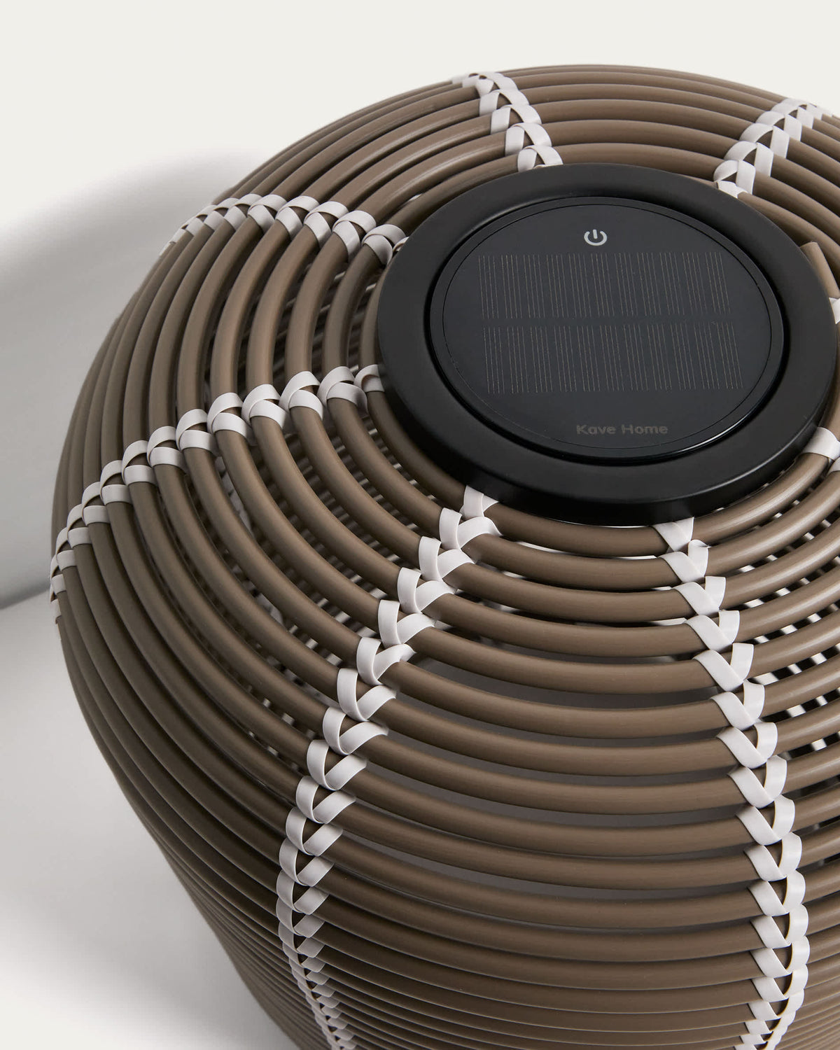 Lampa stołowa ogrodowa solarna LED GAROINA taupe rattan syntetyczny – ujęcie 13