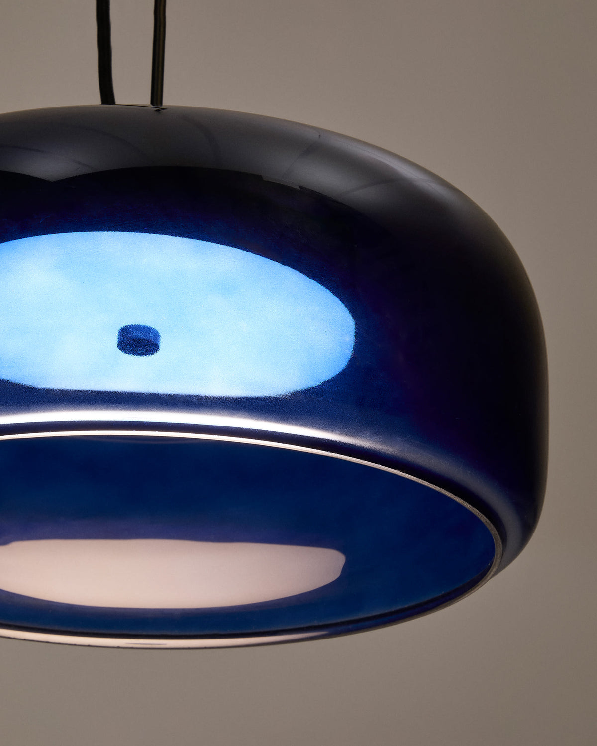 Lampa wisząca REIG niebieskie szkło – ujęcie 3