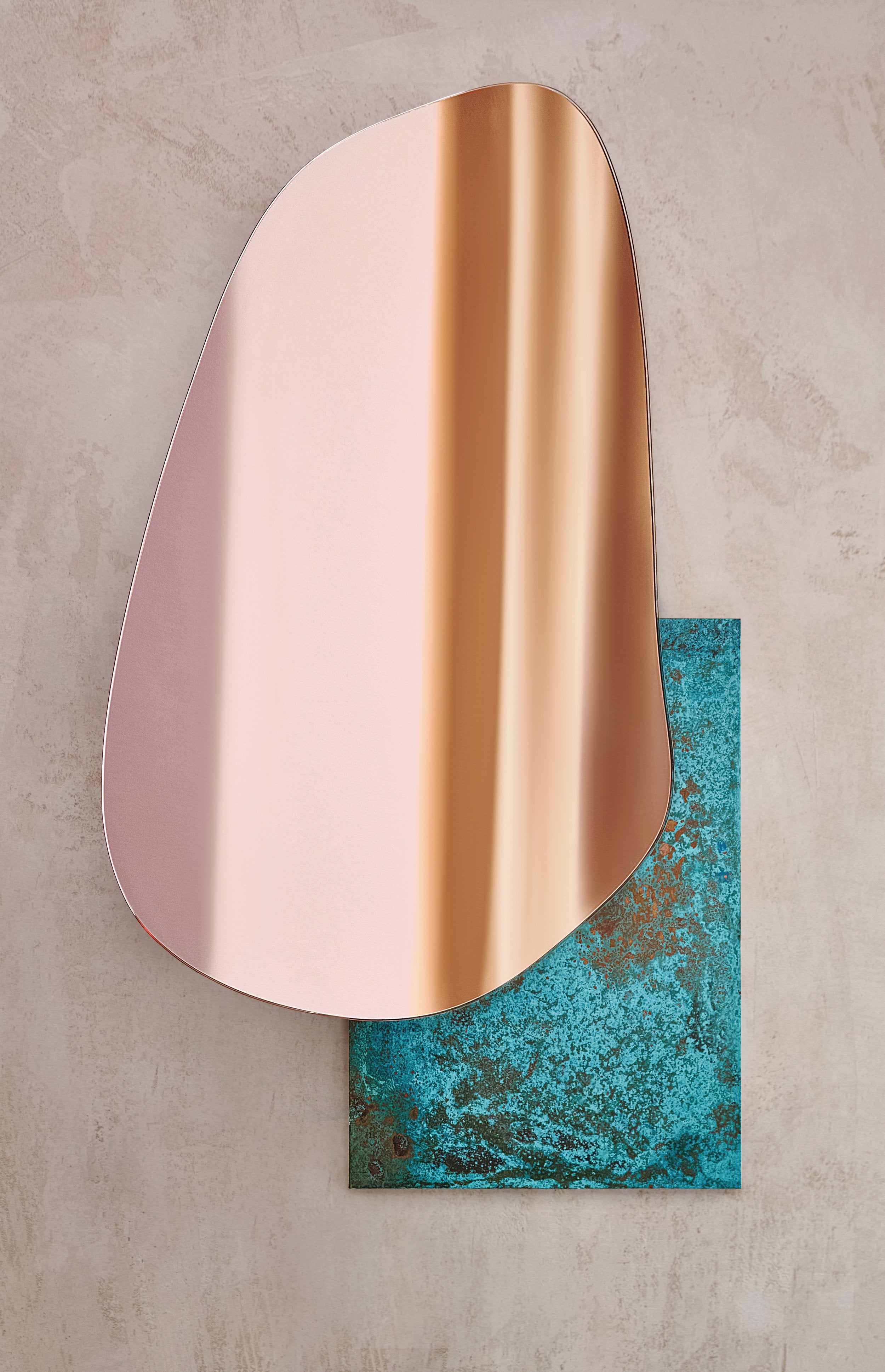 LAKE 3 Mirror - LIMITED EDITION oxidized copper