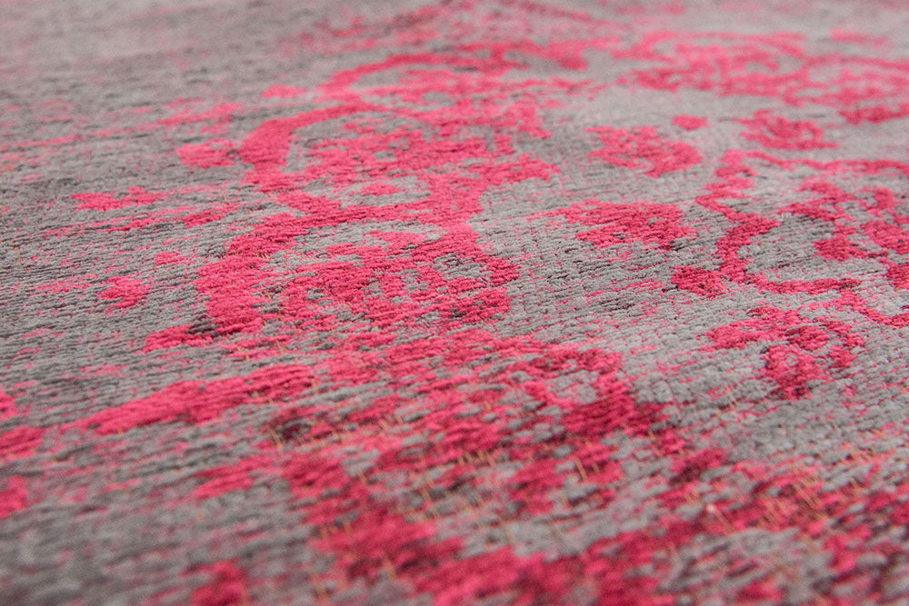 Medallion Pink Flash-gray rug