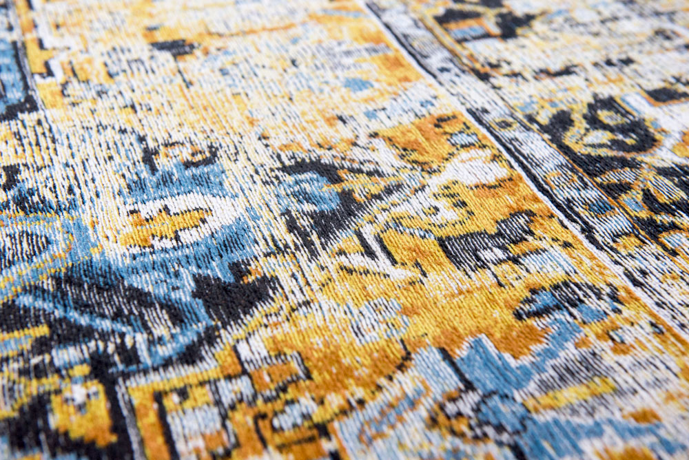 Heriz Amir Gold yellow-blue rug