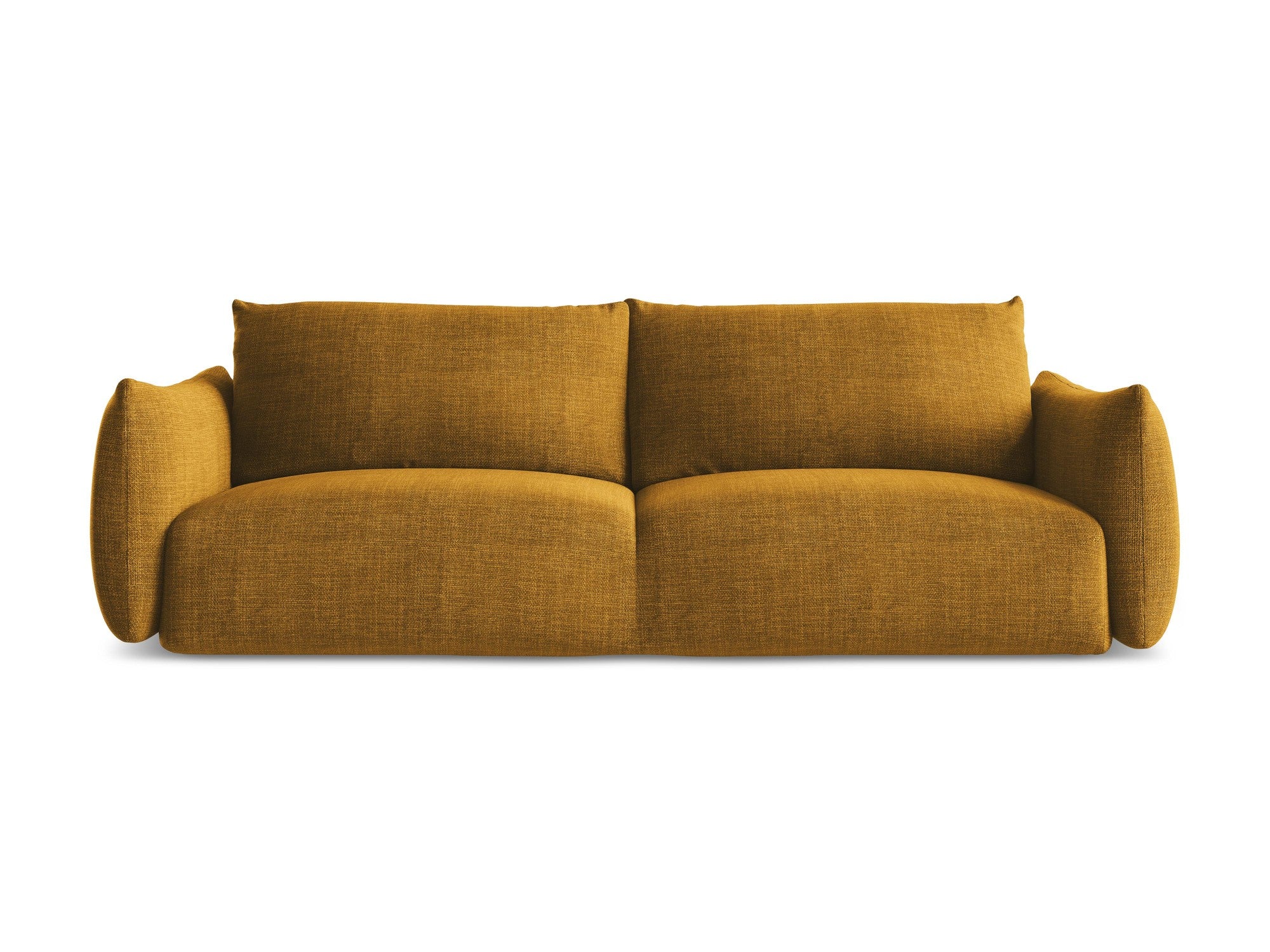 Sofa für 3 Personen mit Schlaf-Funktion LEILA senfgelb