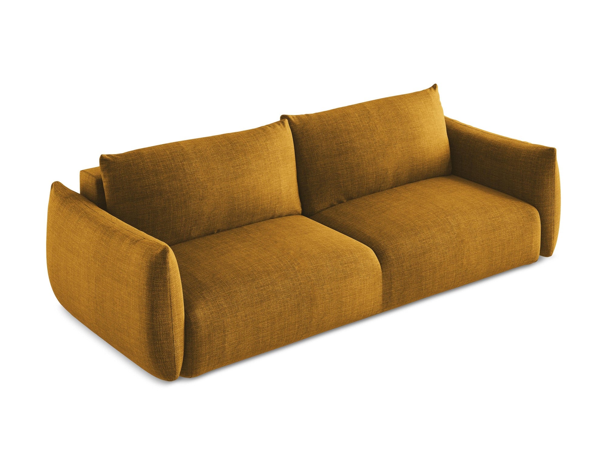 Sofa für 3 Personen mit Schlaf-Funktion LEILA senfgelb