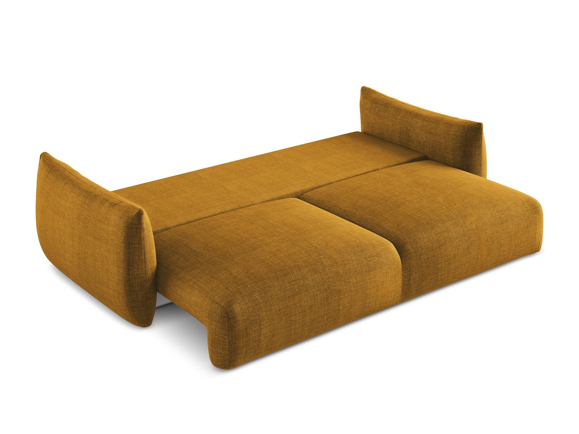 Sofa für 3 Personen mit Schlaf-Funktion LEILA senfgelb