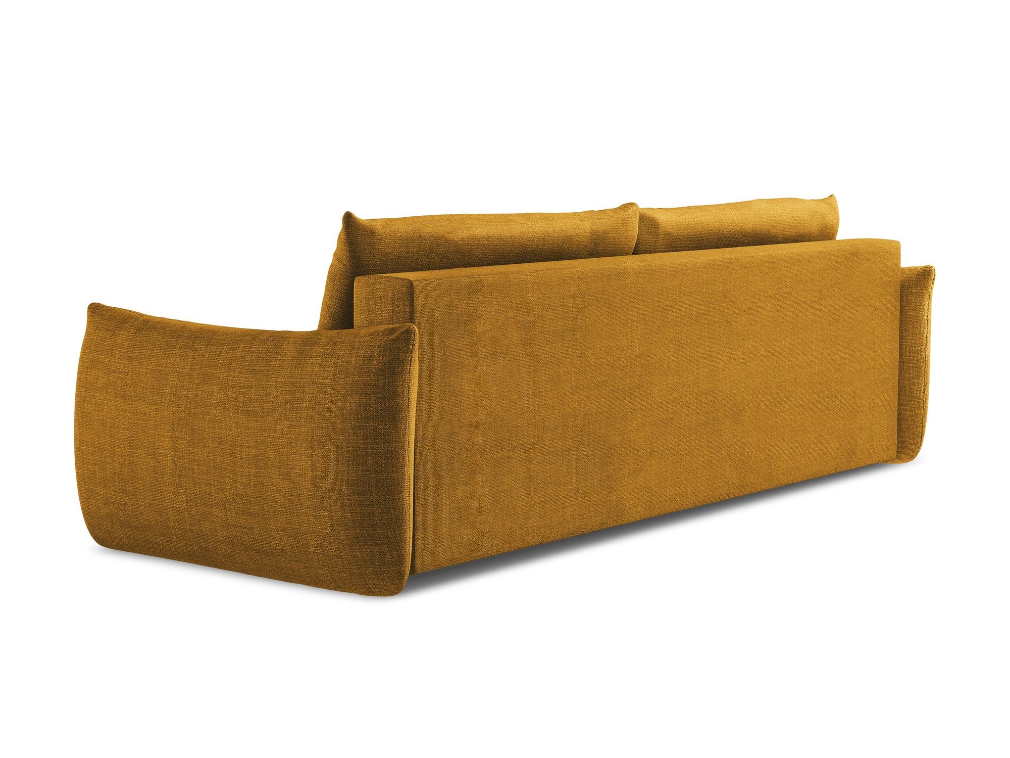 Sofa für 3 Personen mit Schlaf-Funktion LEILA senfgelb
