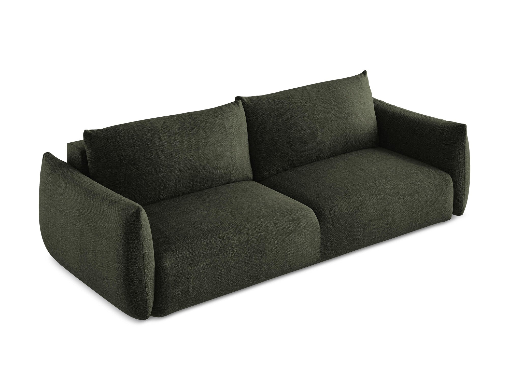 3-Seater Sofa with Sleeping Function LEILA Olive Green