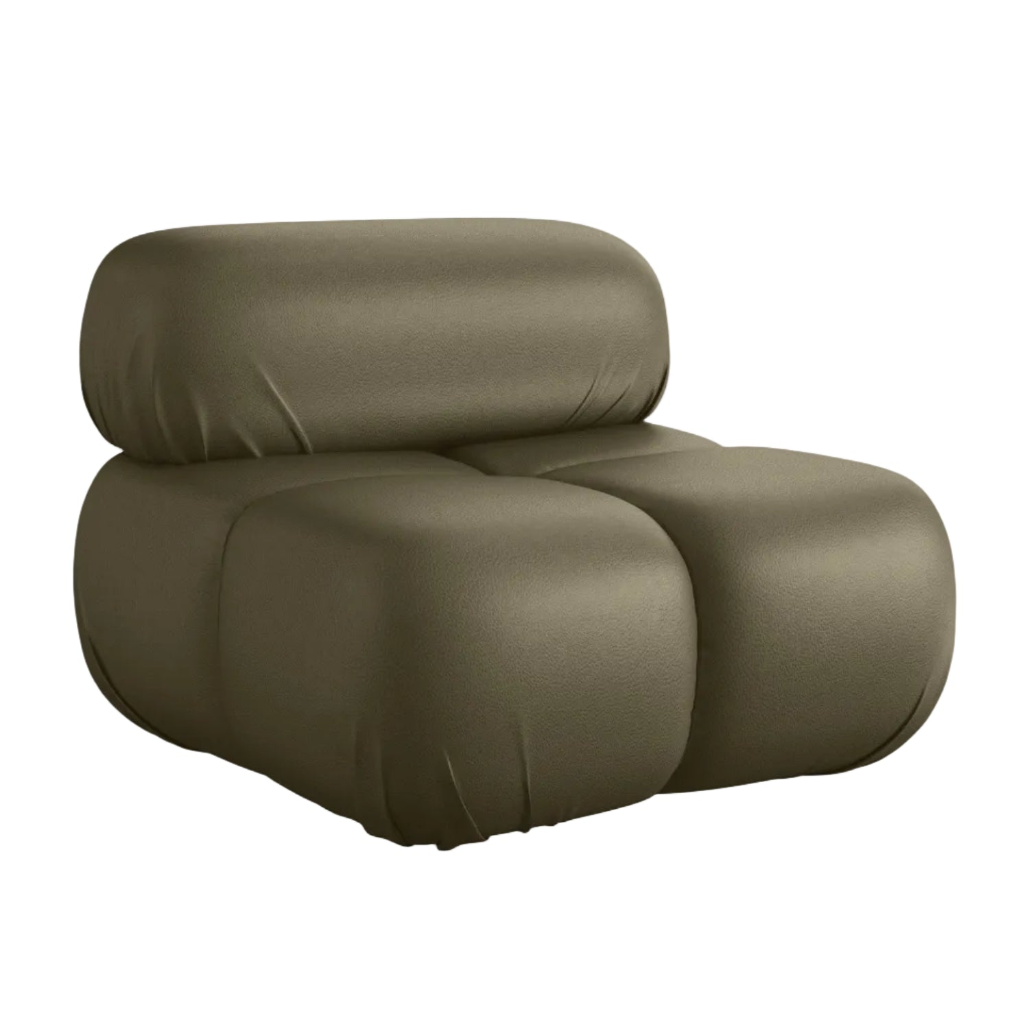 Armchair / module LOKUA olive ecological leather