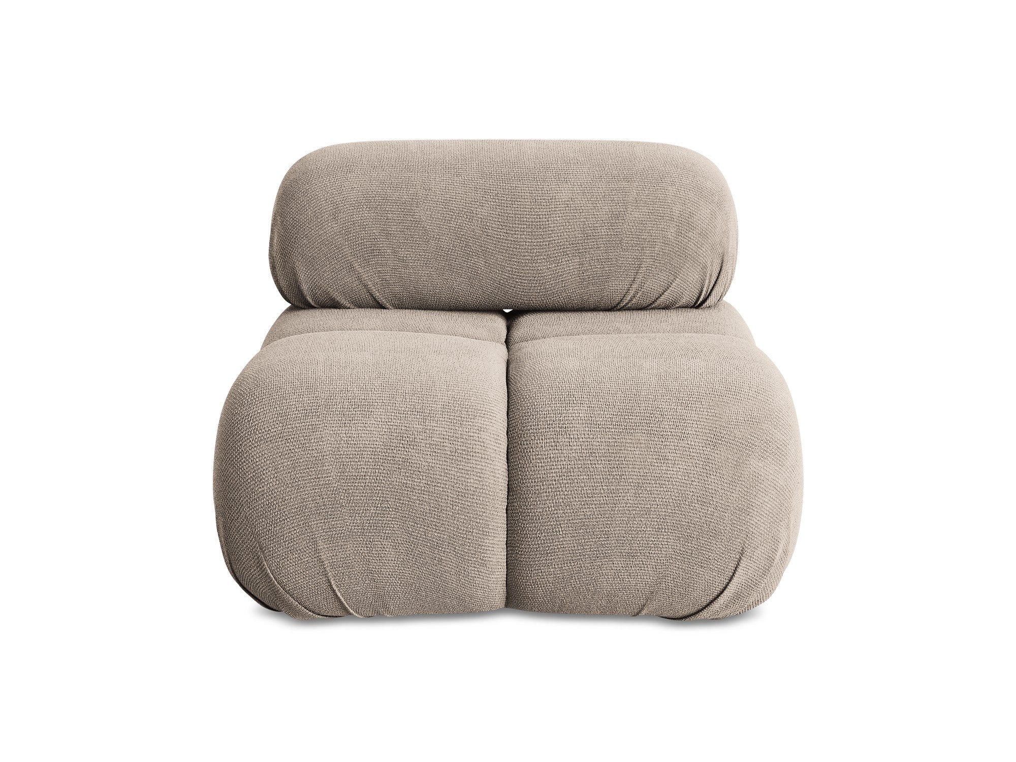Armchair / module LOKUA dark beige chenille
