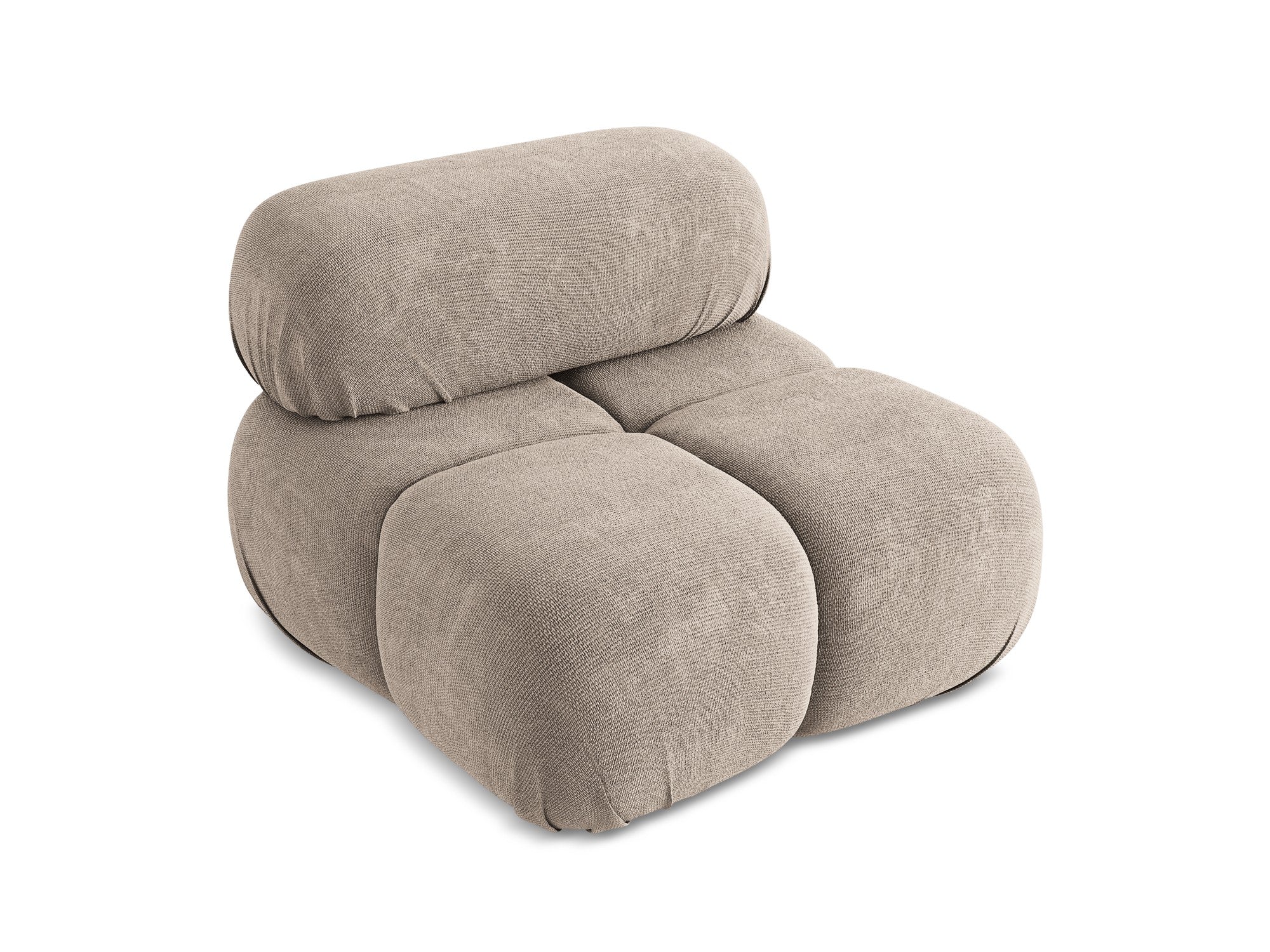 Armchair / module LOKUA dark beige chenille