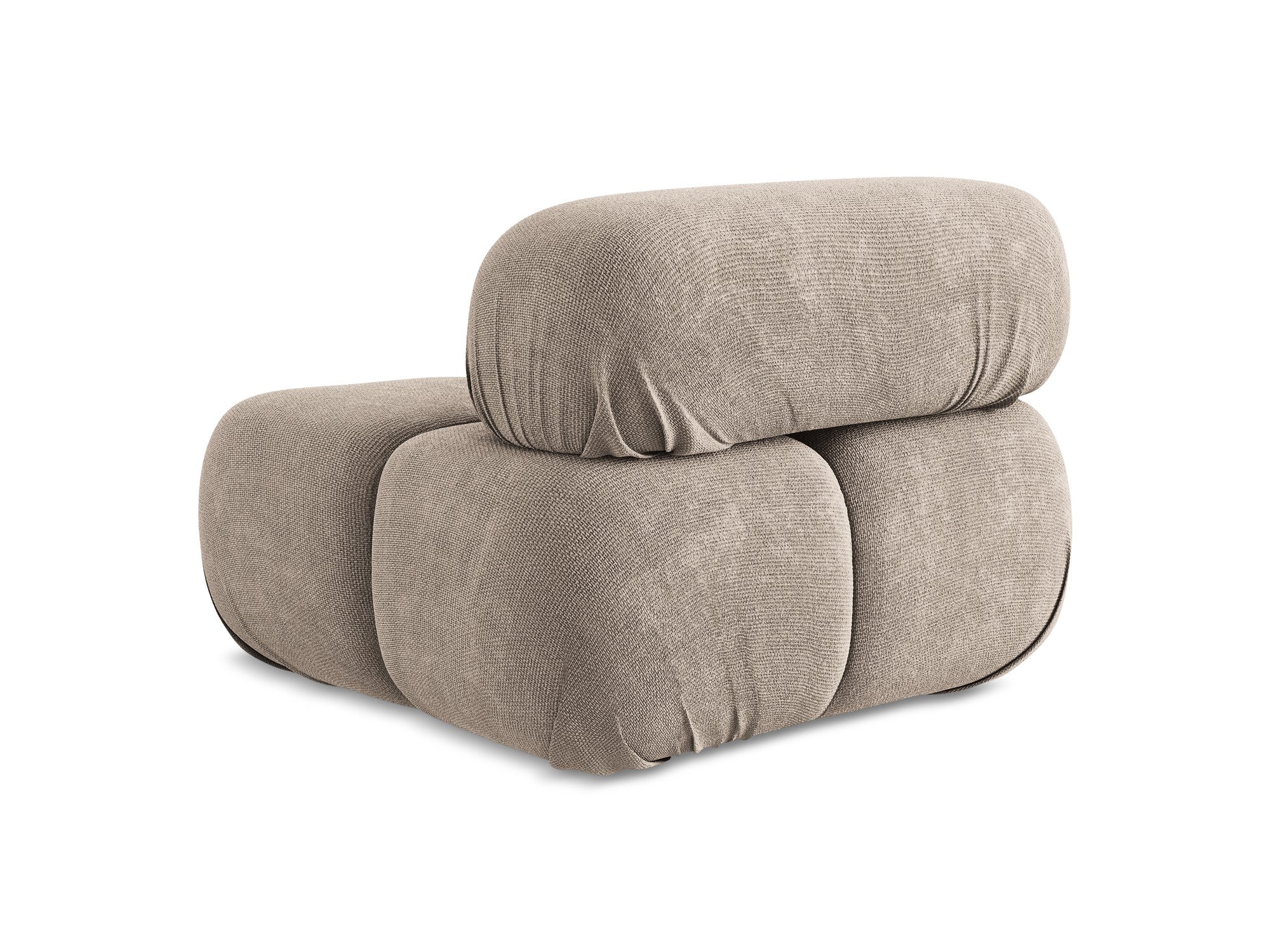 Armchair / module LOKUA dark beige chenille