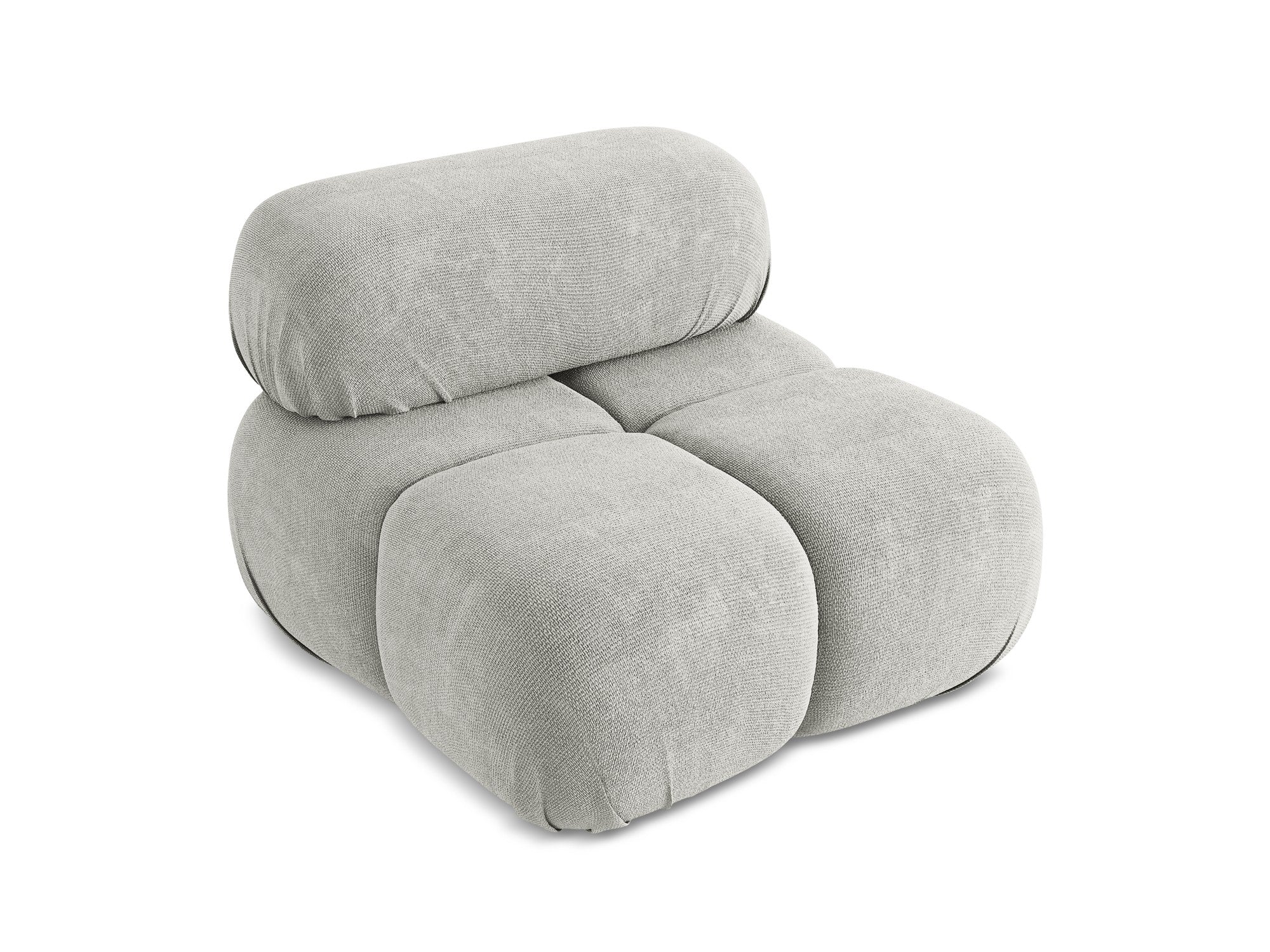 Sessel / Modul LOKUA hellgraues Chenille
