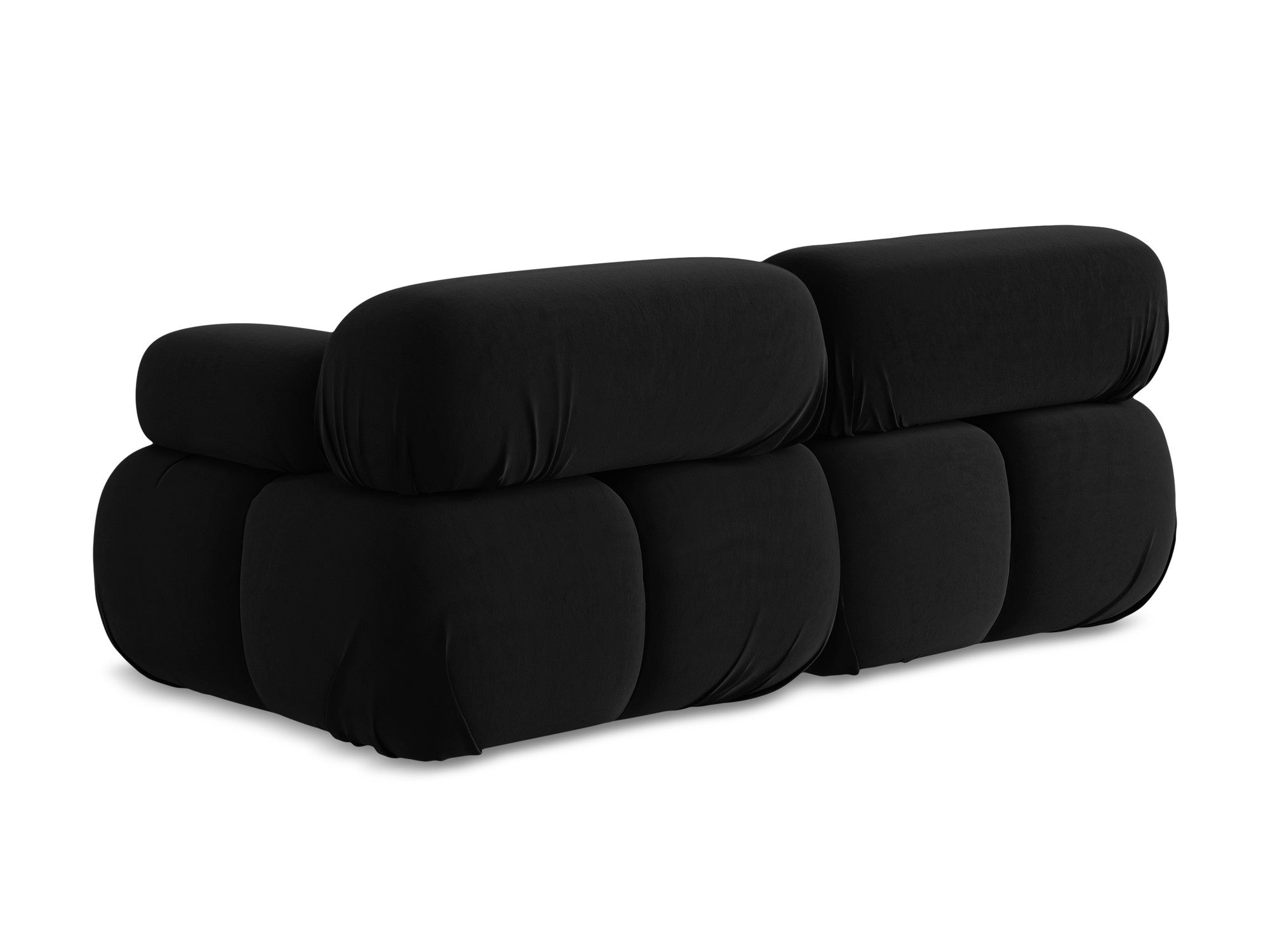 Black Velvet Modular Sofa for Two LOKUA