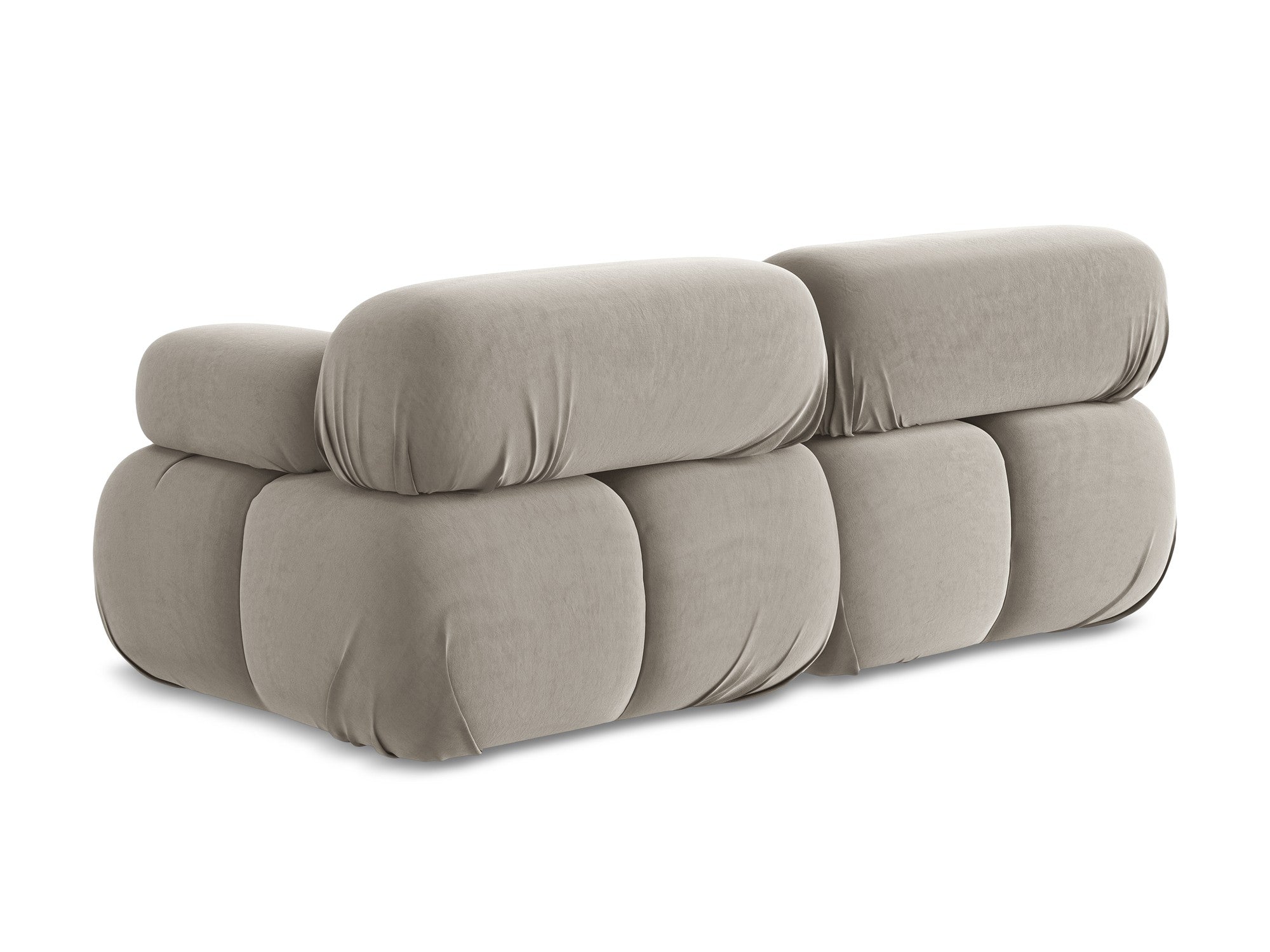 Taupe Velvet Modular Sofa for Two LOKUA