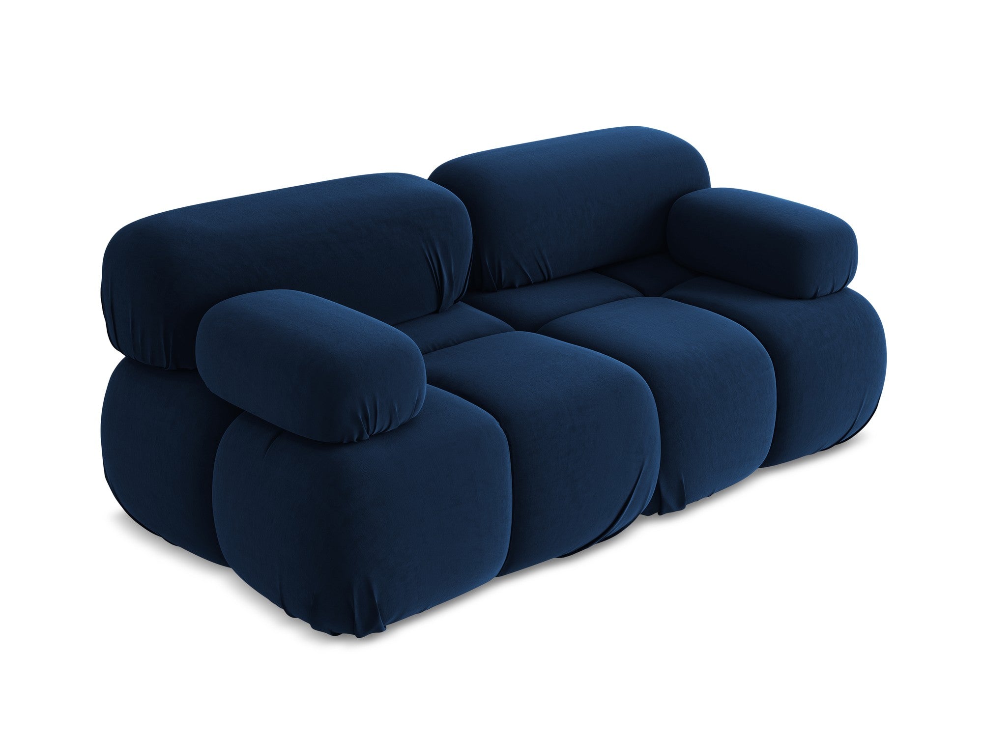Modular Velvet Sofa for 2 People LOKUA Royal Blue