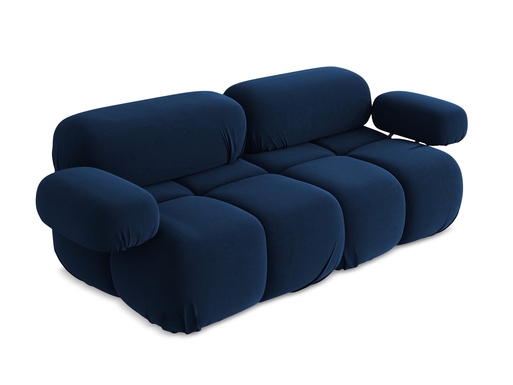 Modular Velvet Sofa for 2 People LOKUA Royal Blue