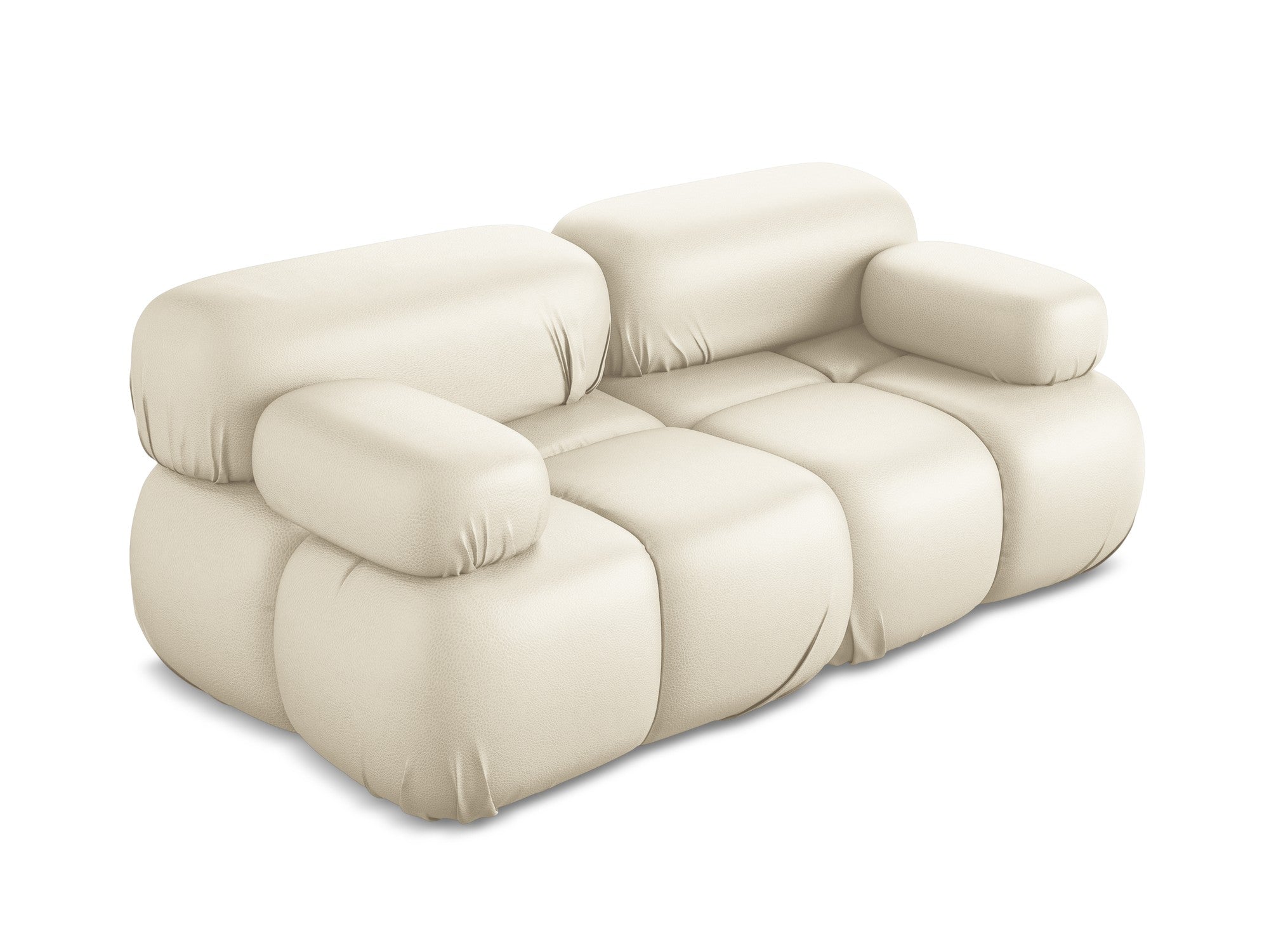 Modular 2-Seater Sofa LOKUA Light Beige Eco-Leather