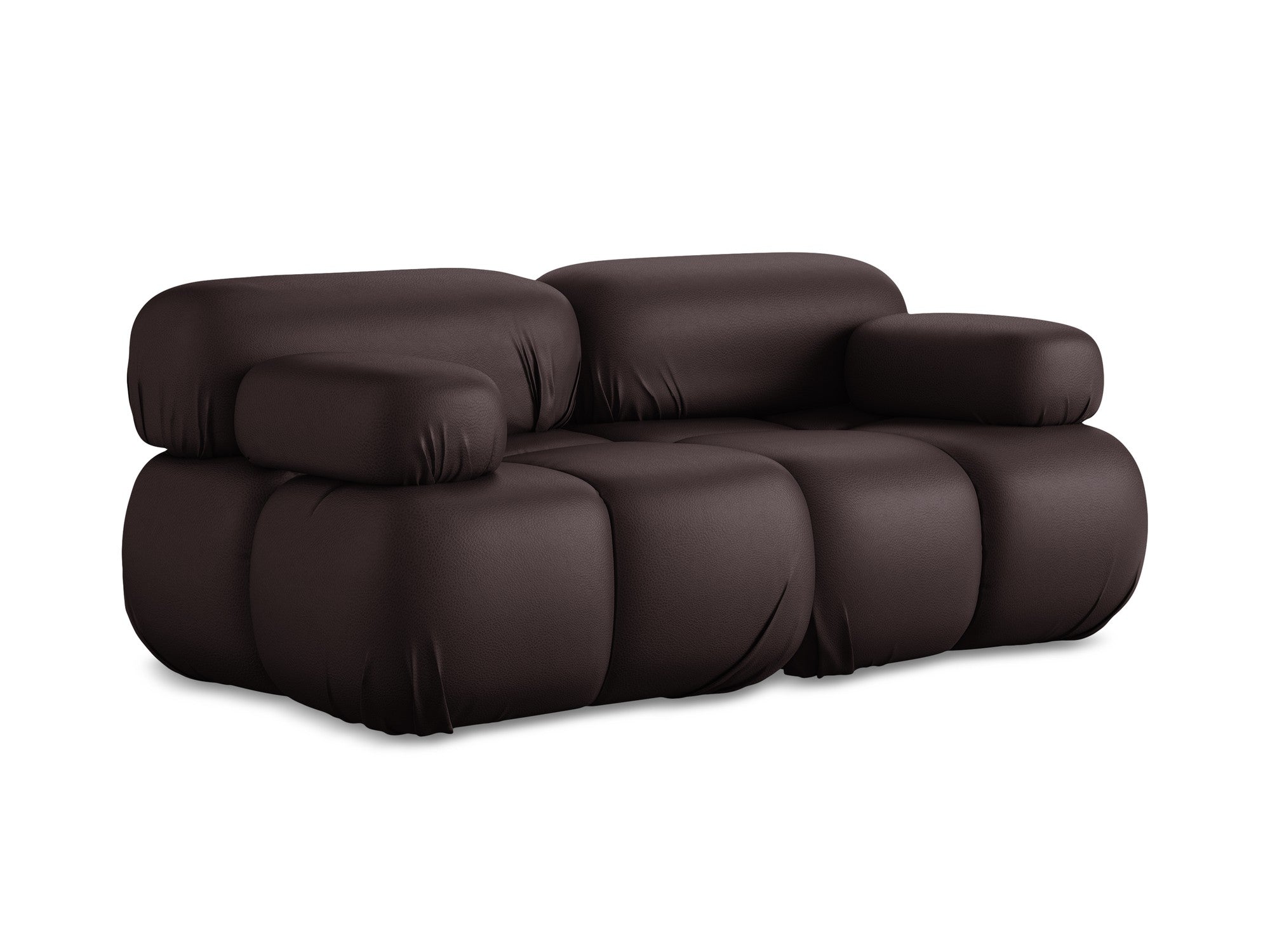 Modular 2-Seater Sofa LOKUA Plum Eco-Leather