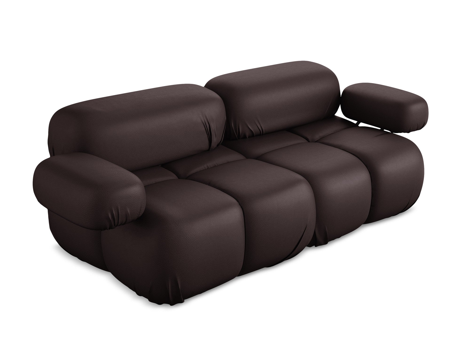 Modular 2-Seater Sofa LOKUA Plum Eco-Leather