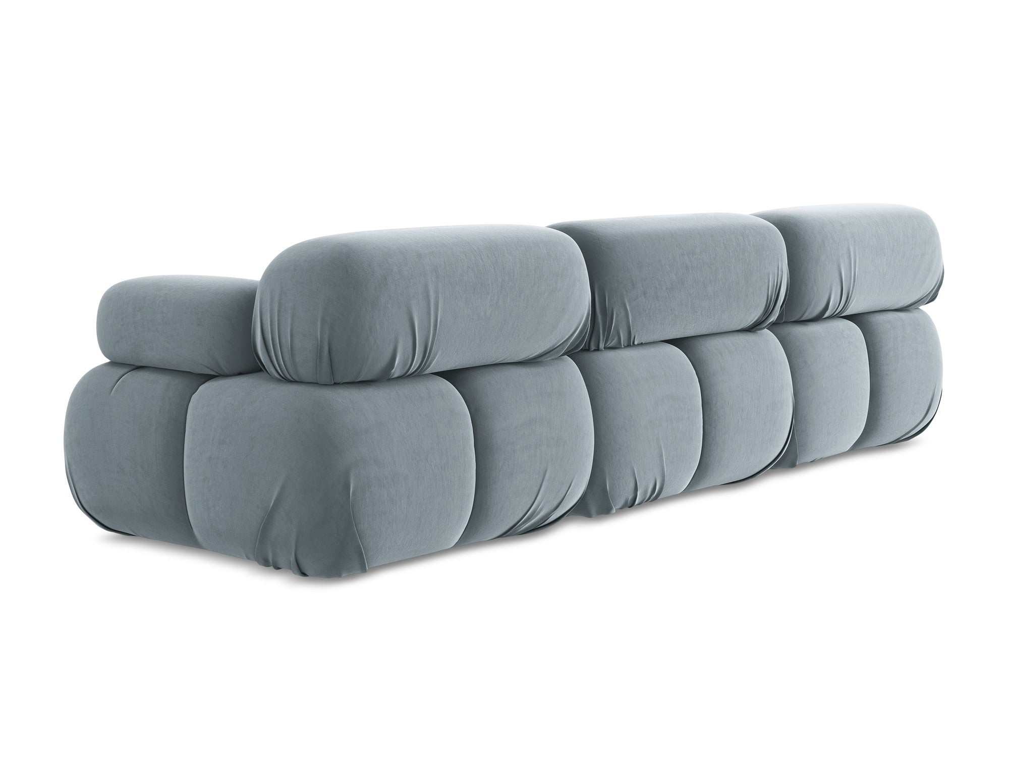 Velvet modular sofa for 3 people LOKUA light blue
