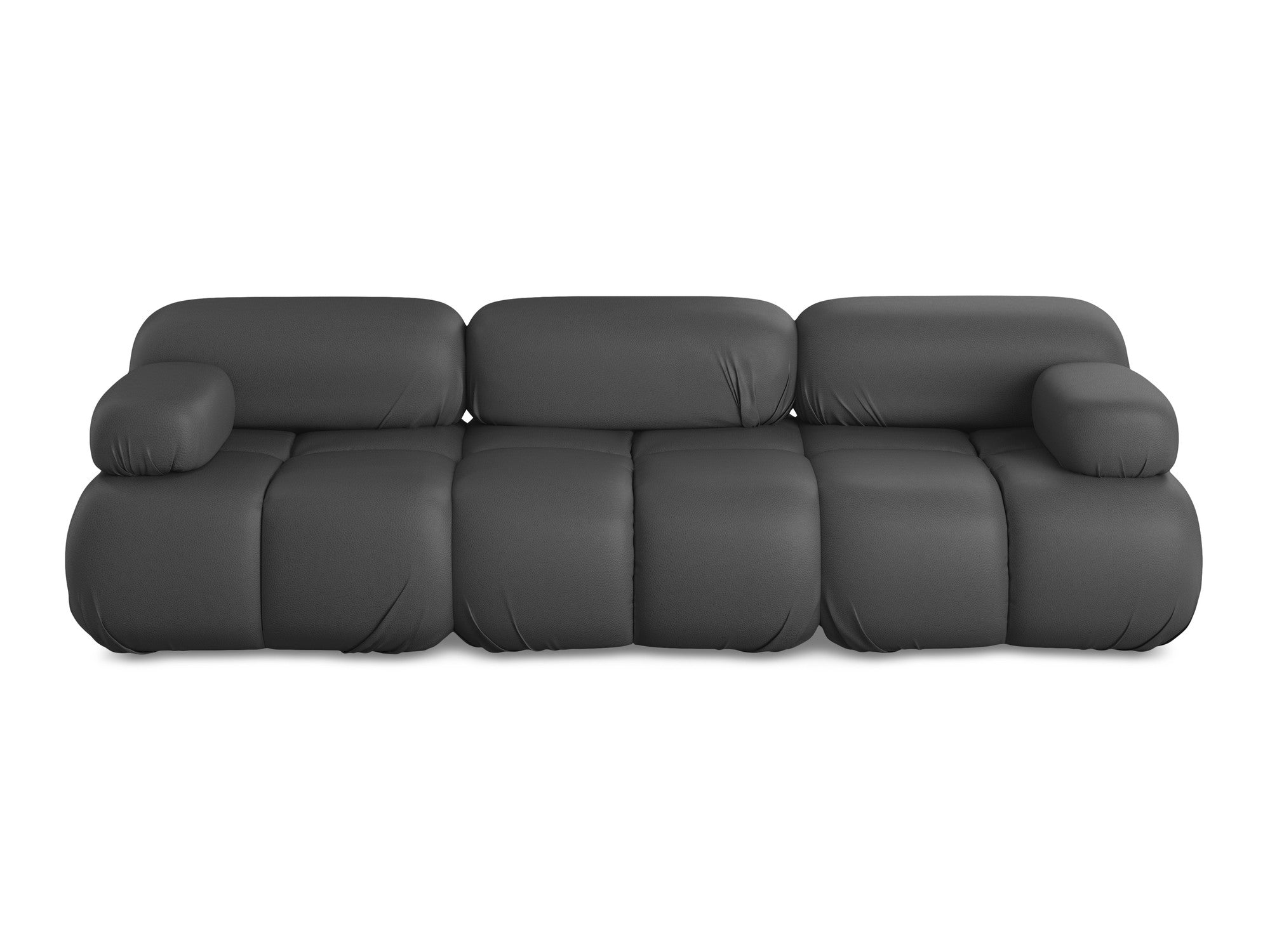 3-Seater Modular Sofa LOKUA in Gray Eco-Leather