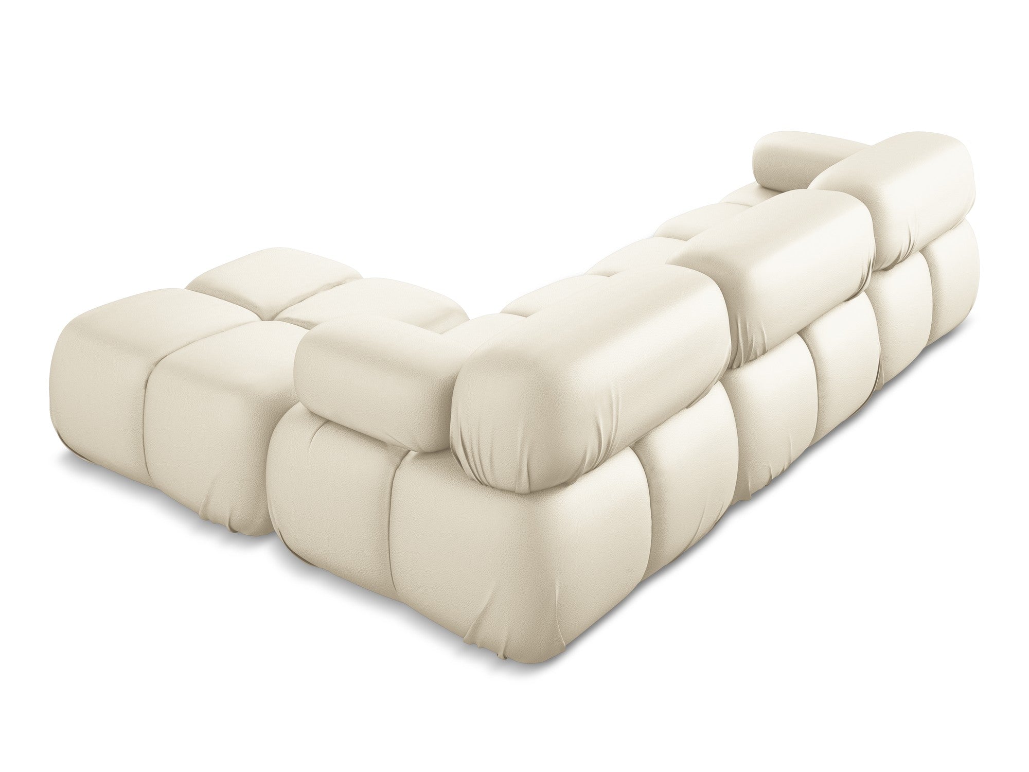 Modularer Ecksofa LOKUA in hellbeige aus Kunstleder