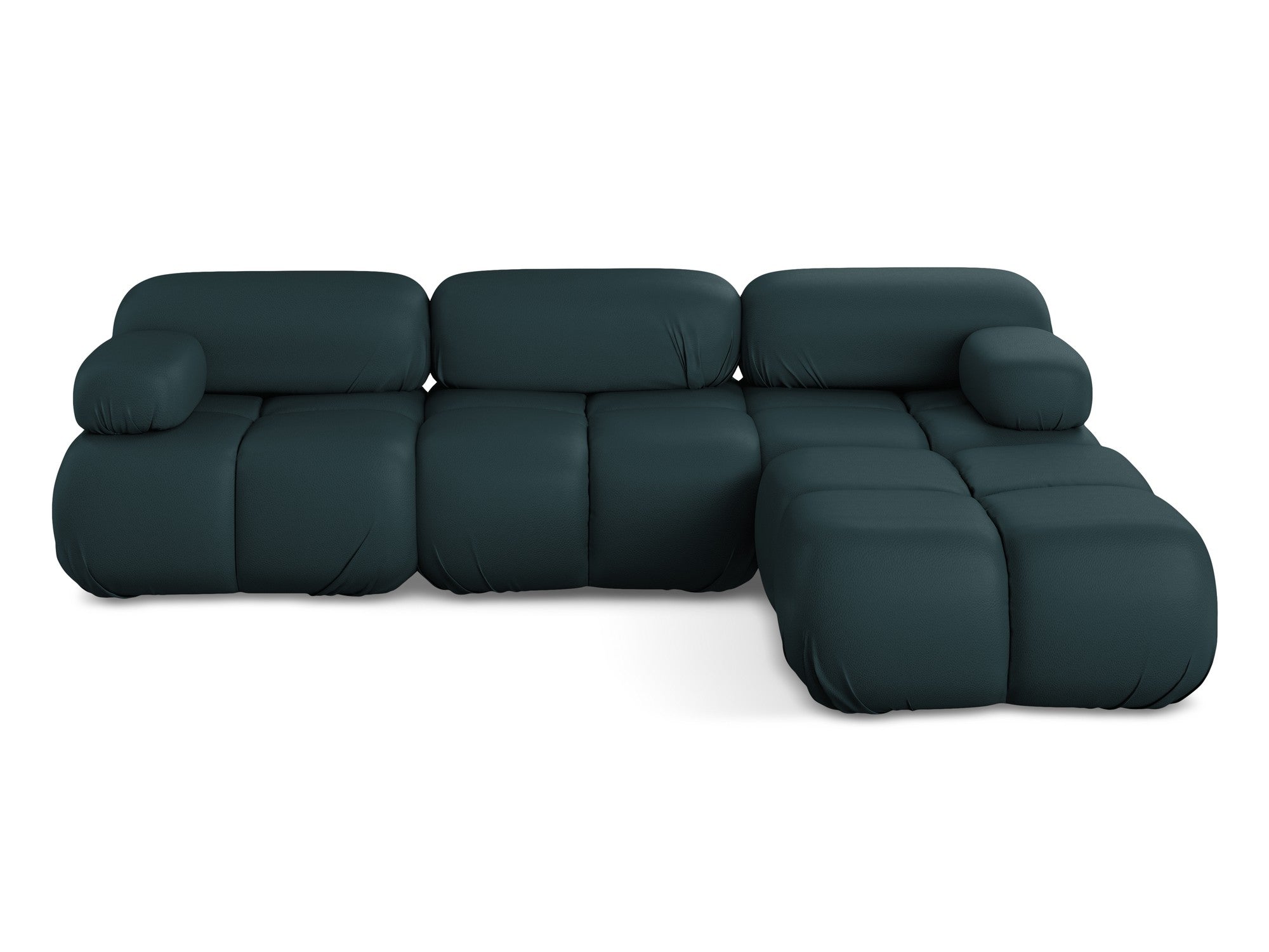 Modularer Ecksofa LOKUA in Meeresfarbe aus Kunstleder
