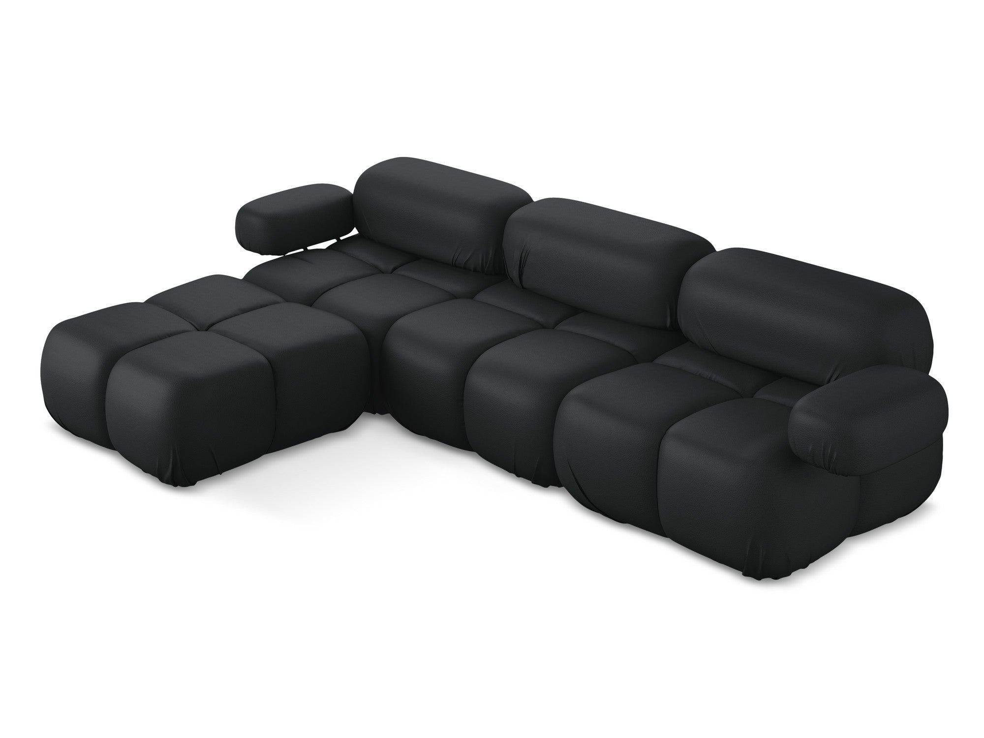 Modularer Universalecksofa LOKUA schwarz Kunstleder
