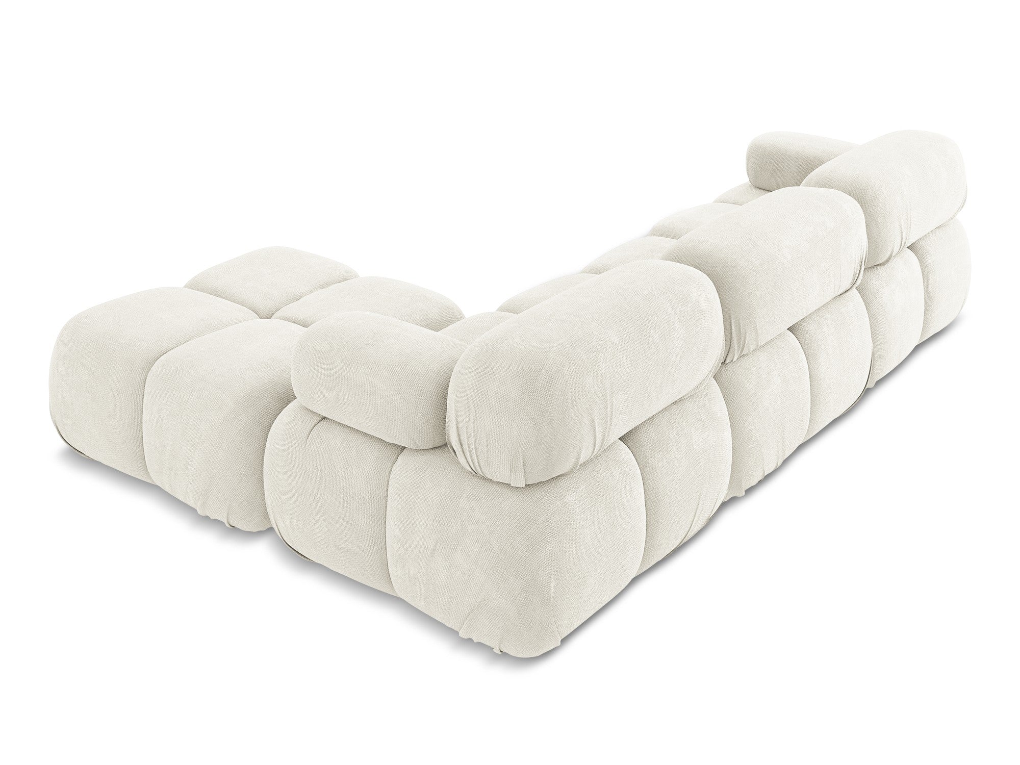 Universal modular corner sofa LOKUA white chenille
