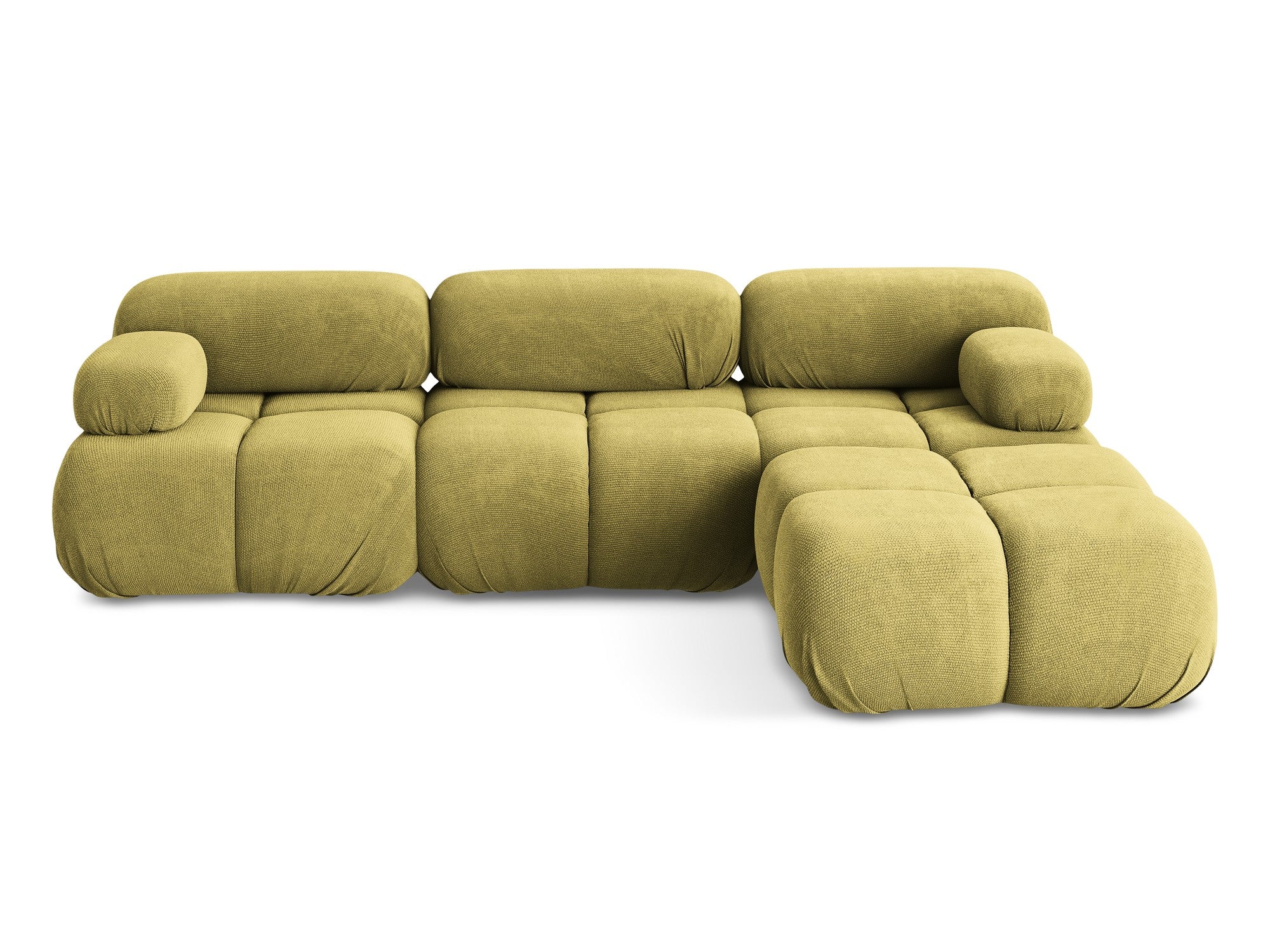 Universal modular corner sofa LOKUA lime chenille