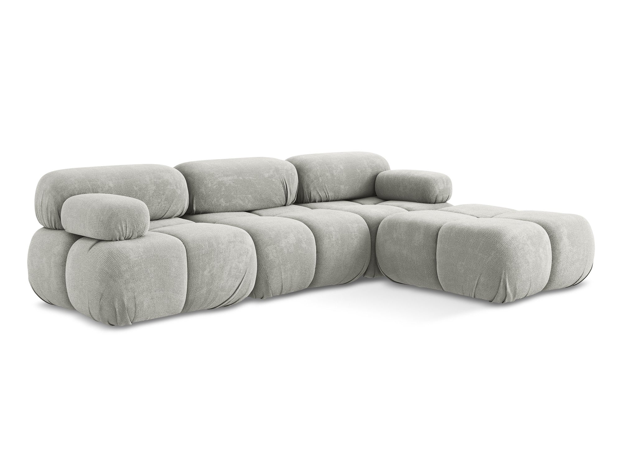 Modularer Ecksofa LOKUA hellgrau Chenille