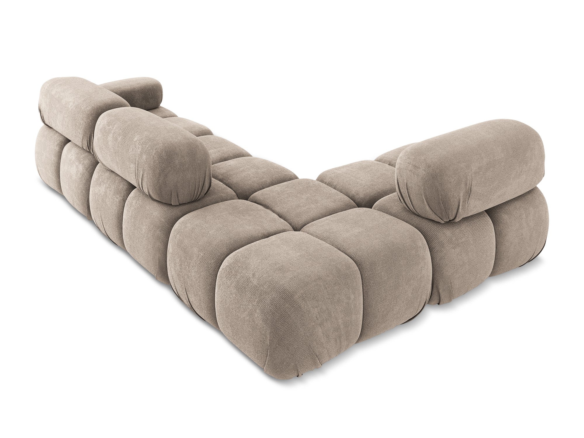 Modularer linksseitiger Ecksofa LOKUA dunkelbeige Chenille