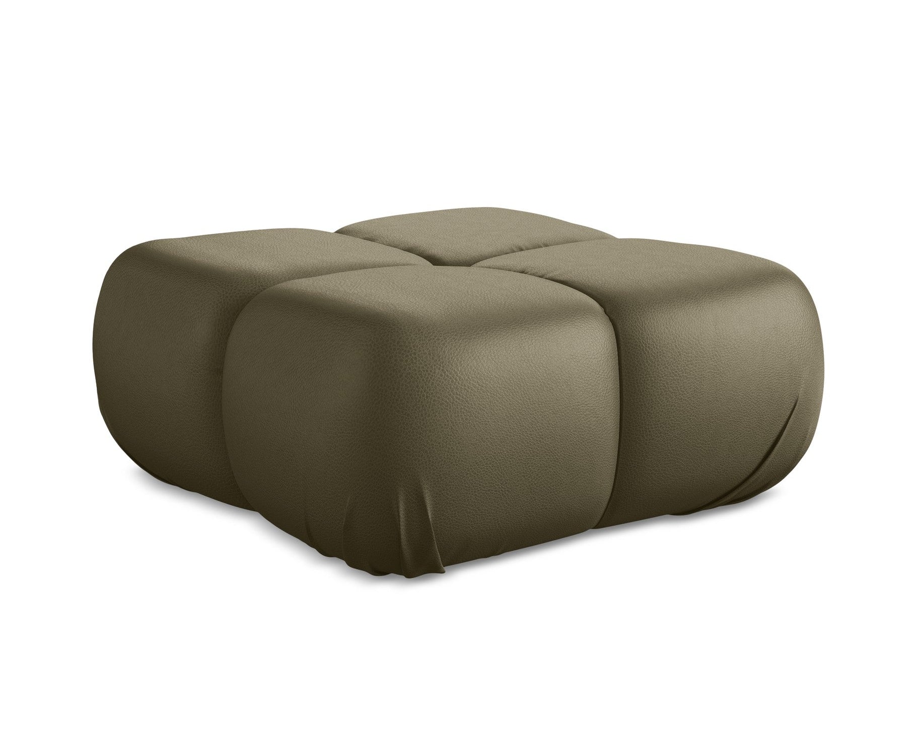 Pouf / module LOKUA olive ecological leather