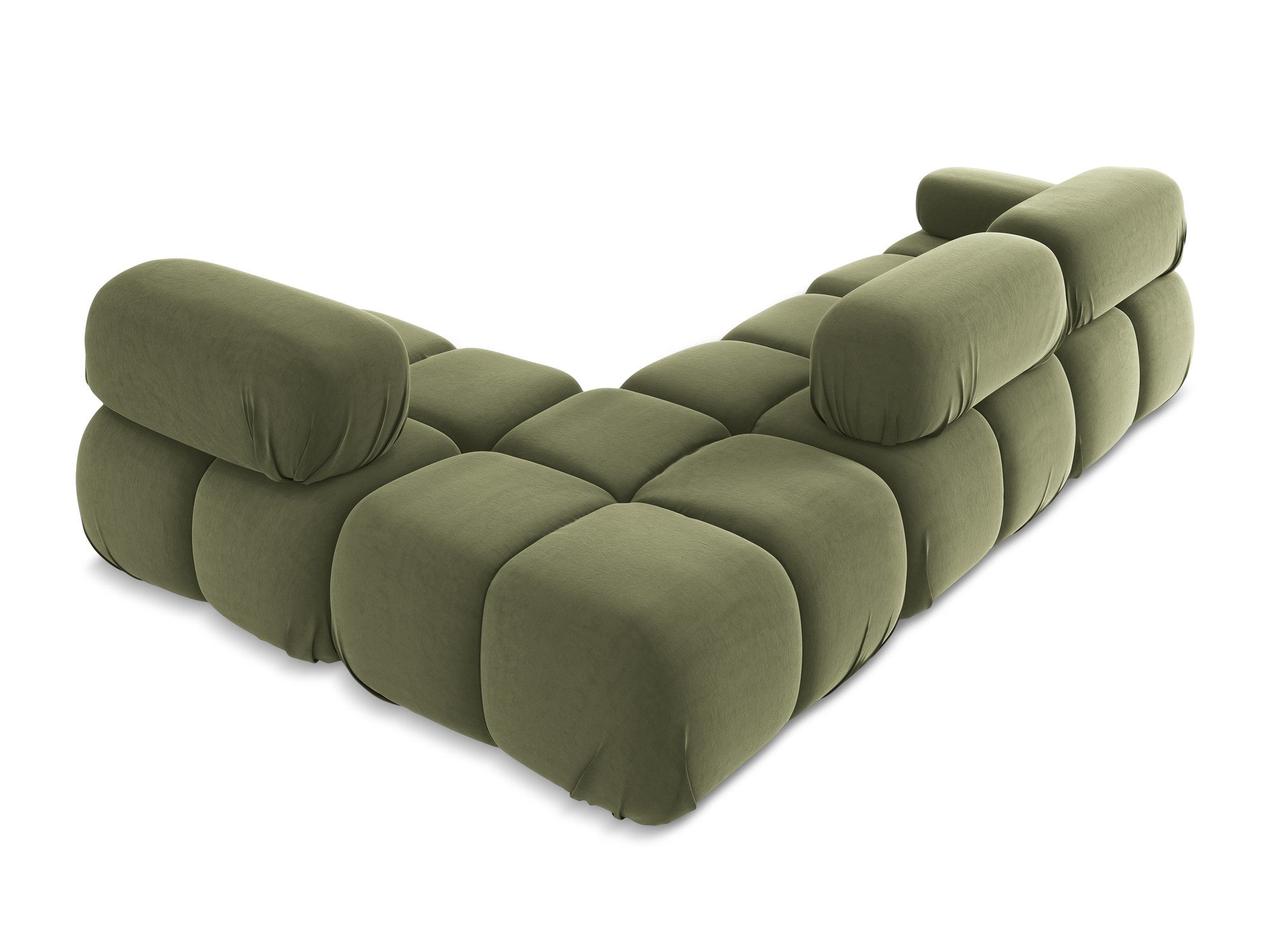 Olive Right-Hand Velvet Modular Corner Sofa LOKUA