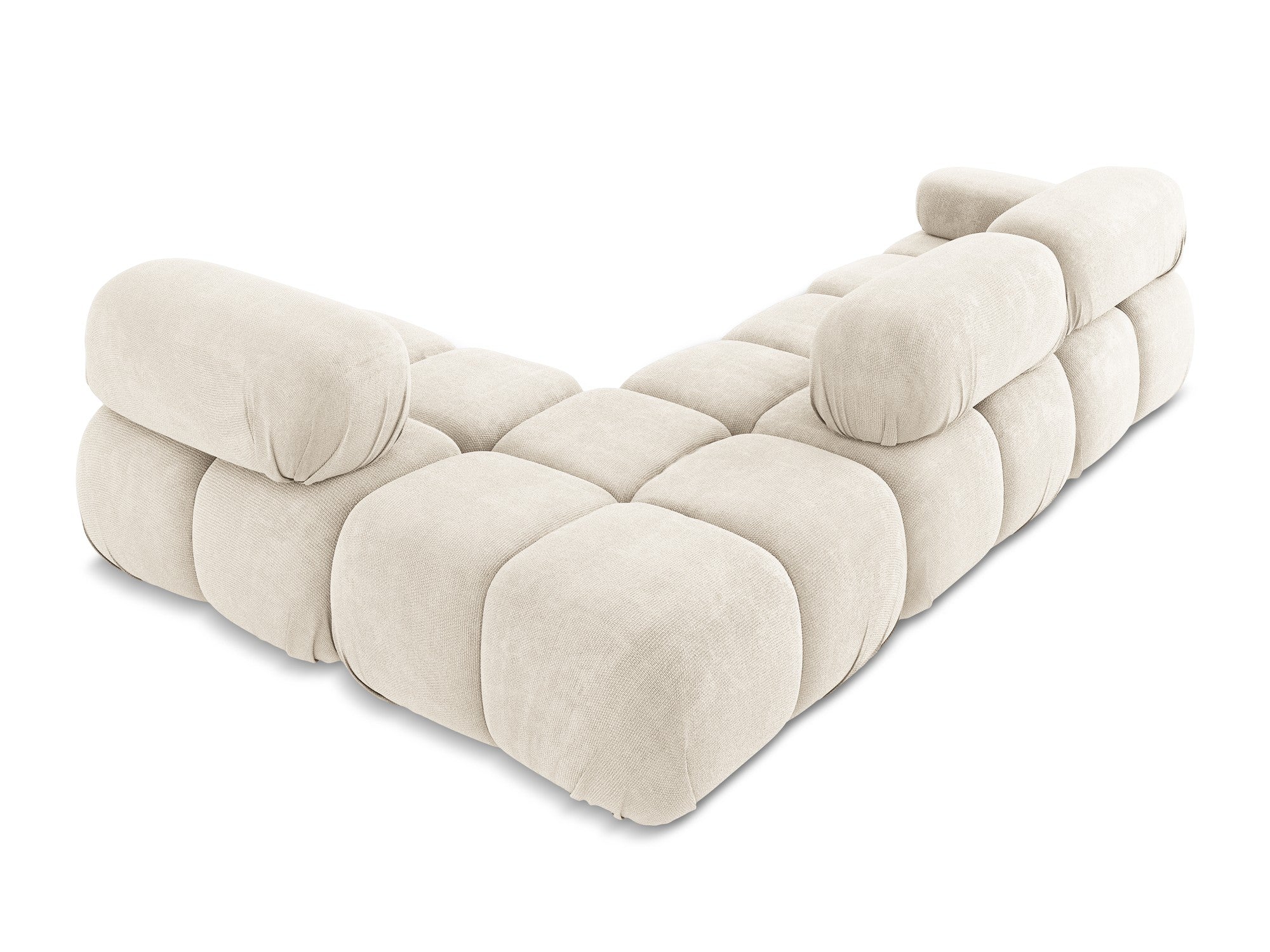 Right-facing modular corner sofa LOKUA light beige chenille