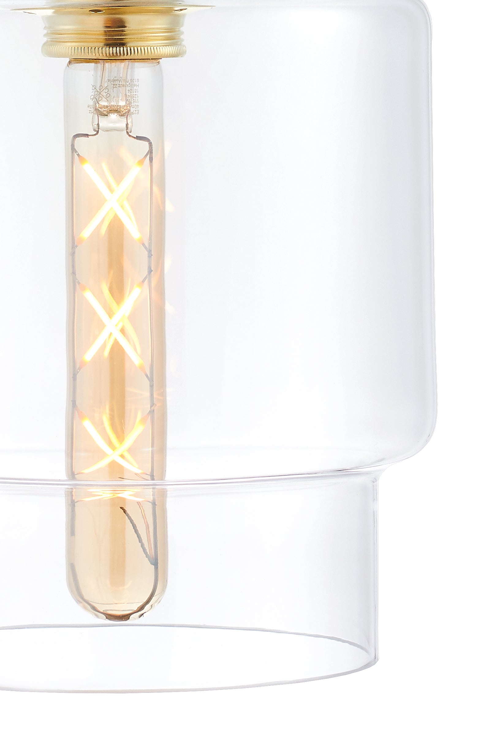 LONGIS IV transparent pendant lamp with gold