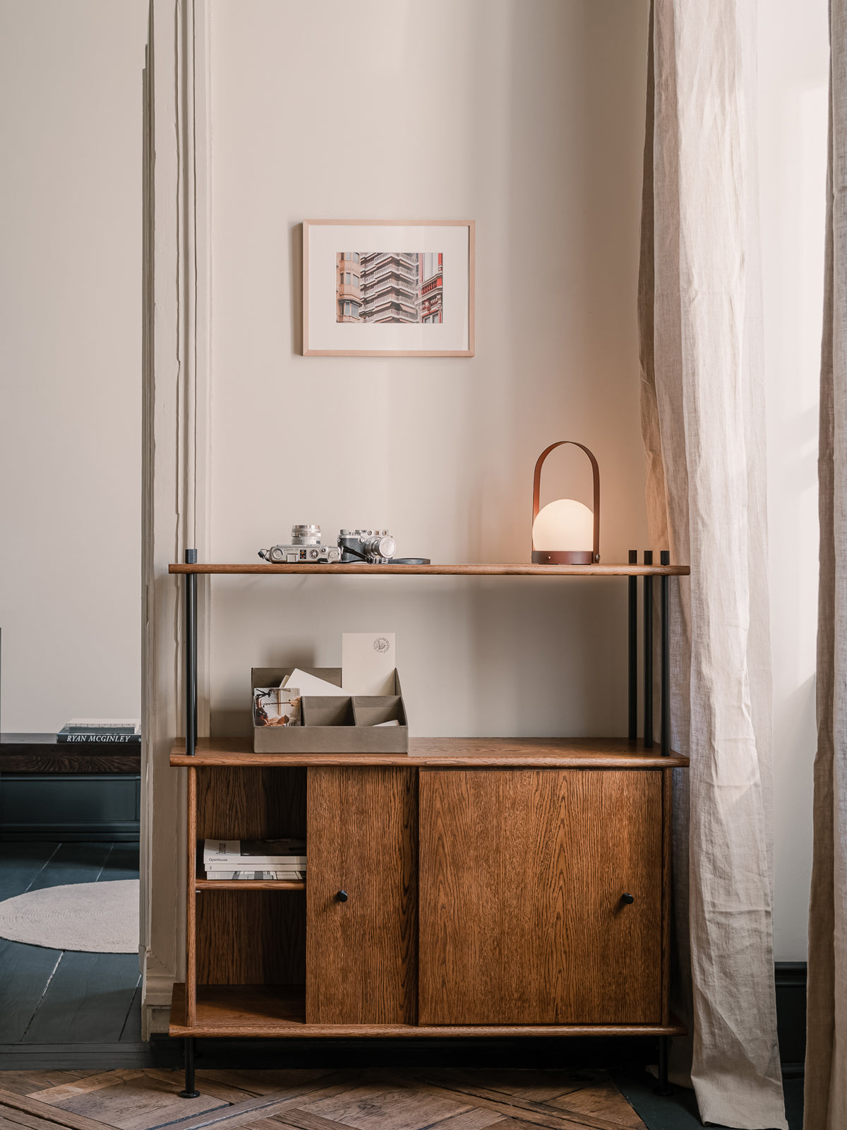 BAVA Cabinet 100 Whitewashed Oak Wood