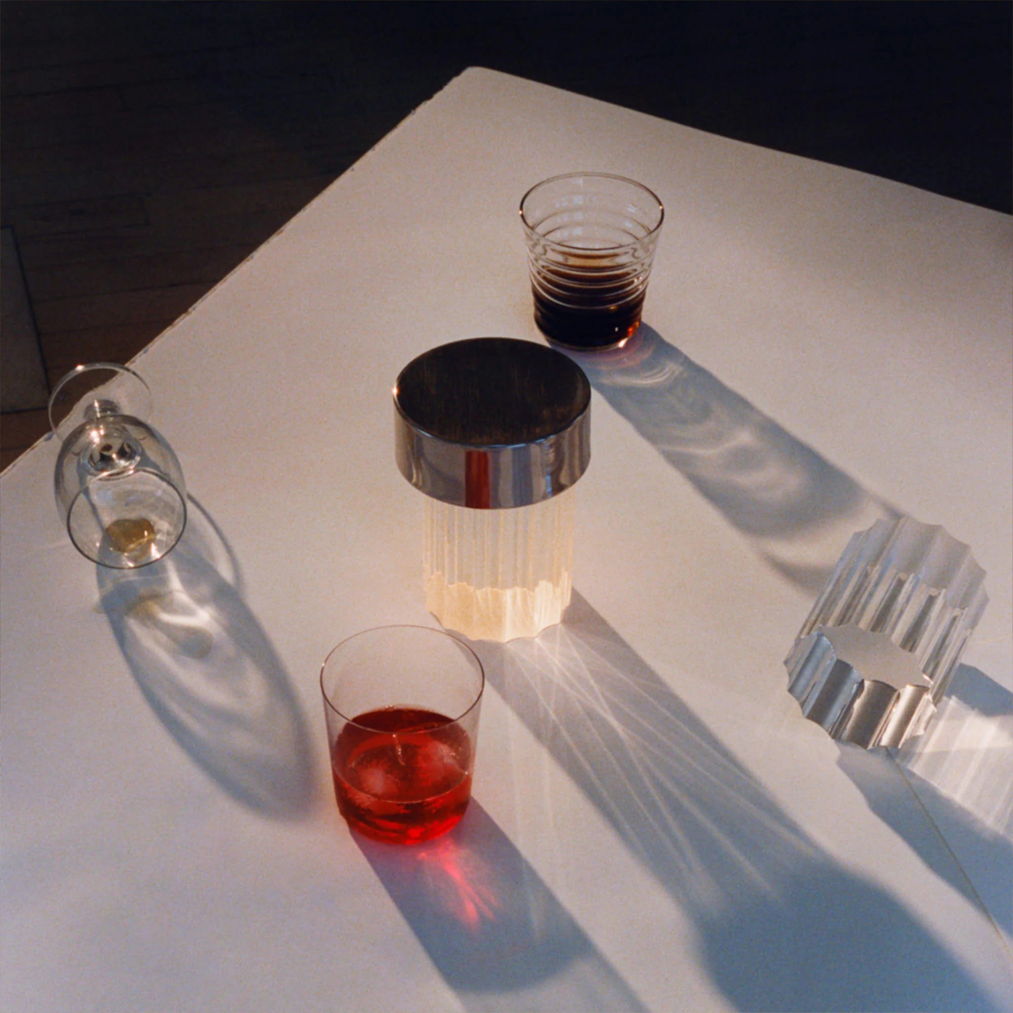 Tragbare Lampe LAST ORDER FLUTED silber