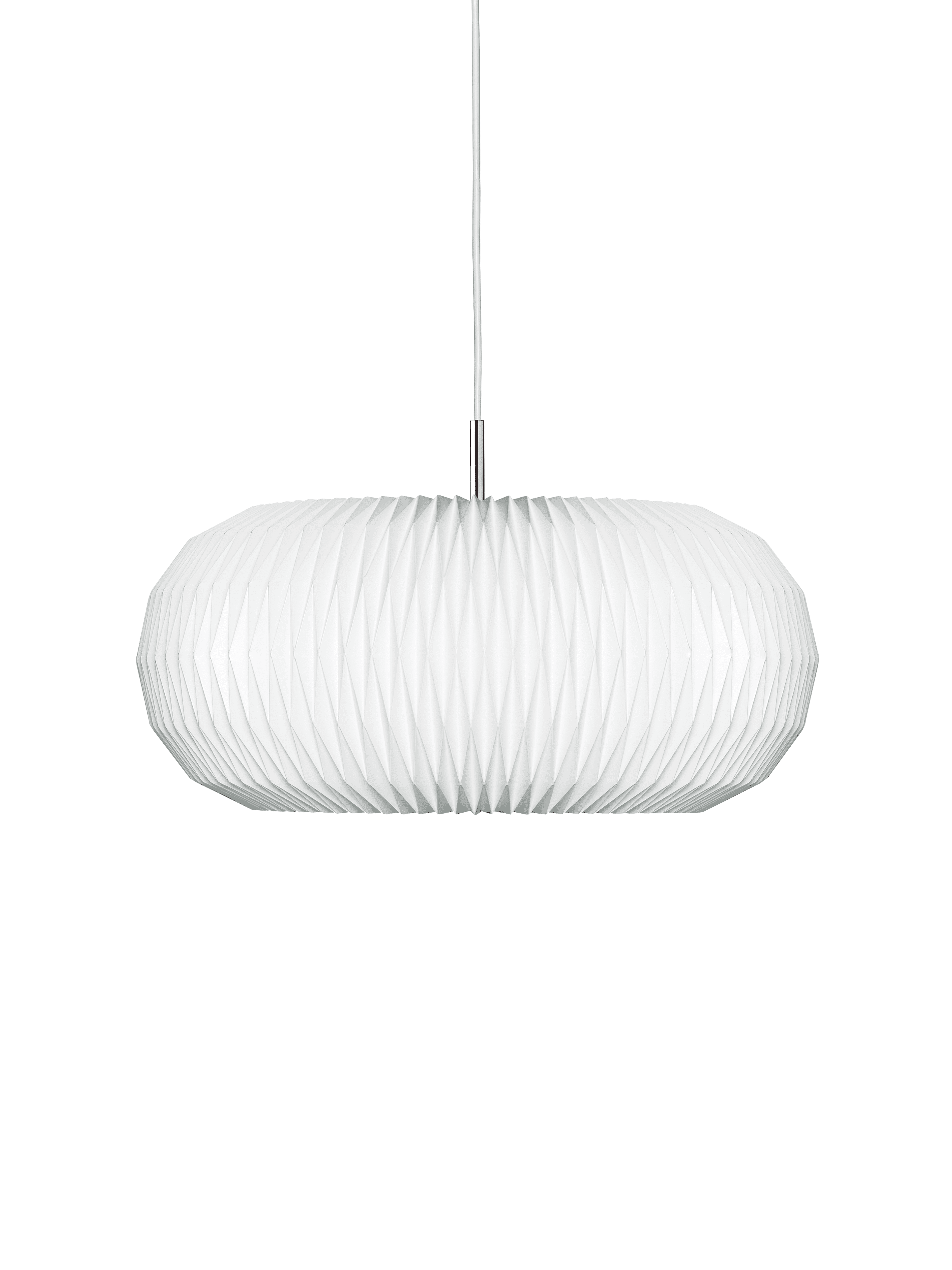 Pendelleuchte MODELL 195 DONUT weiß mit Silber